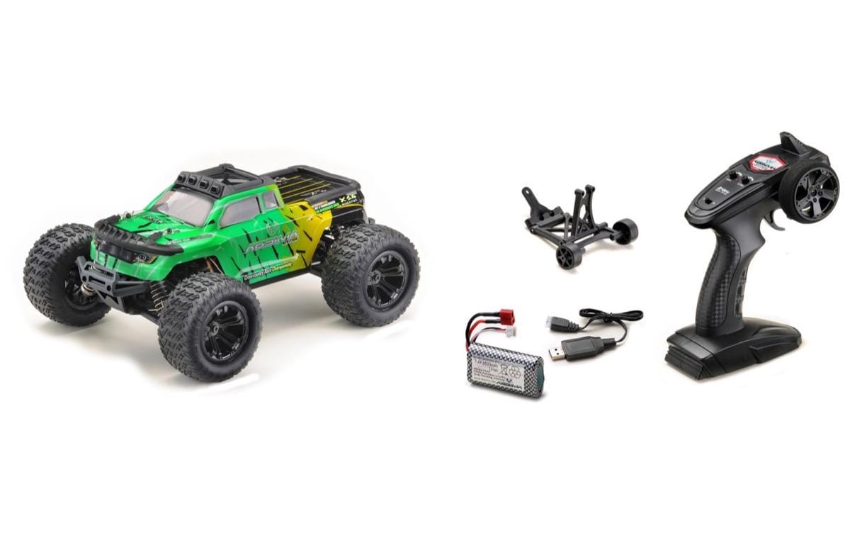 Absima Monster Truck MINI AMT gelb/grün, 4WD, RTR, 1:16