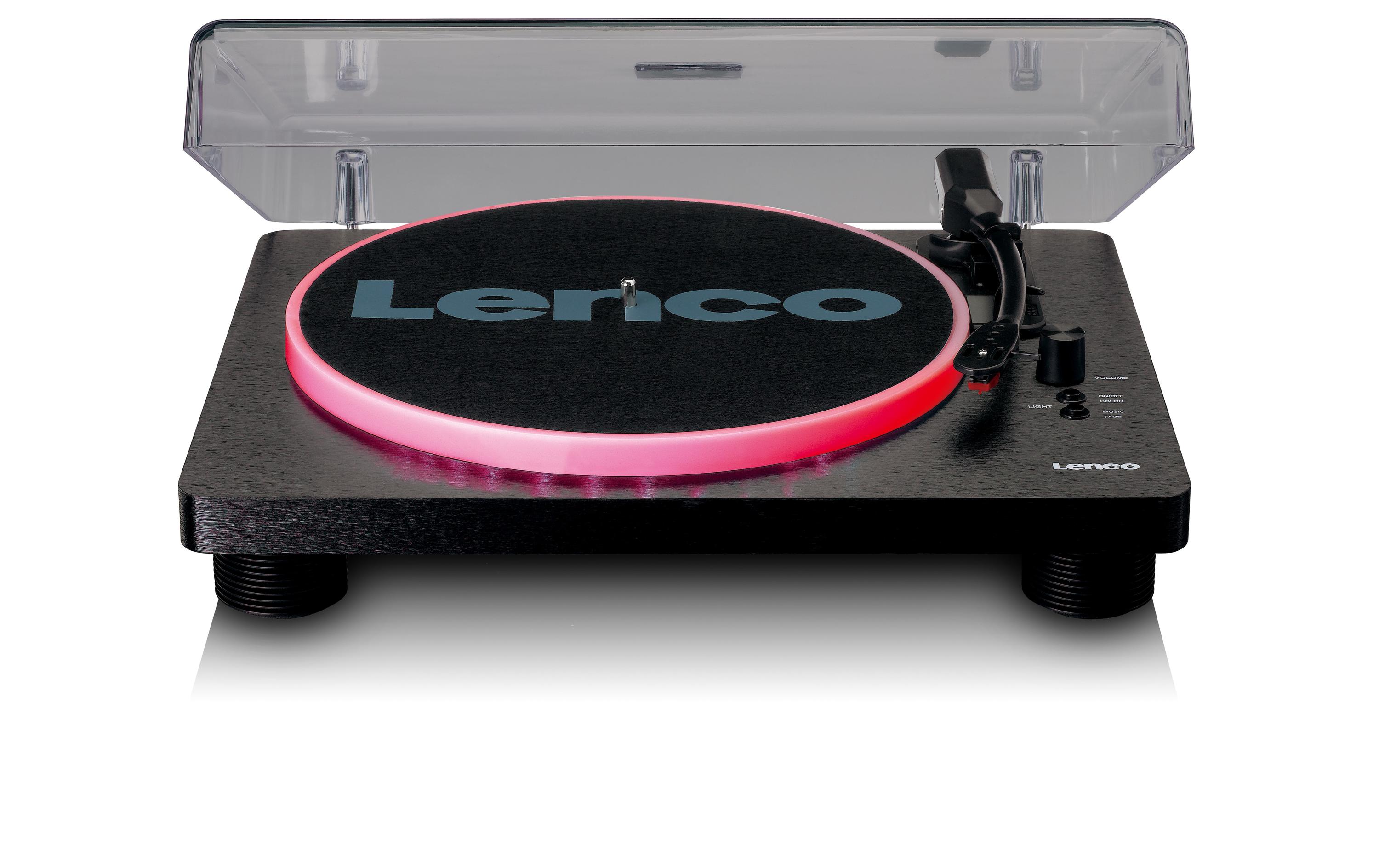Lenco Plattenspieler LS-50LEDBK Schwarz
