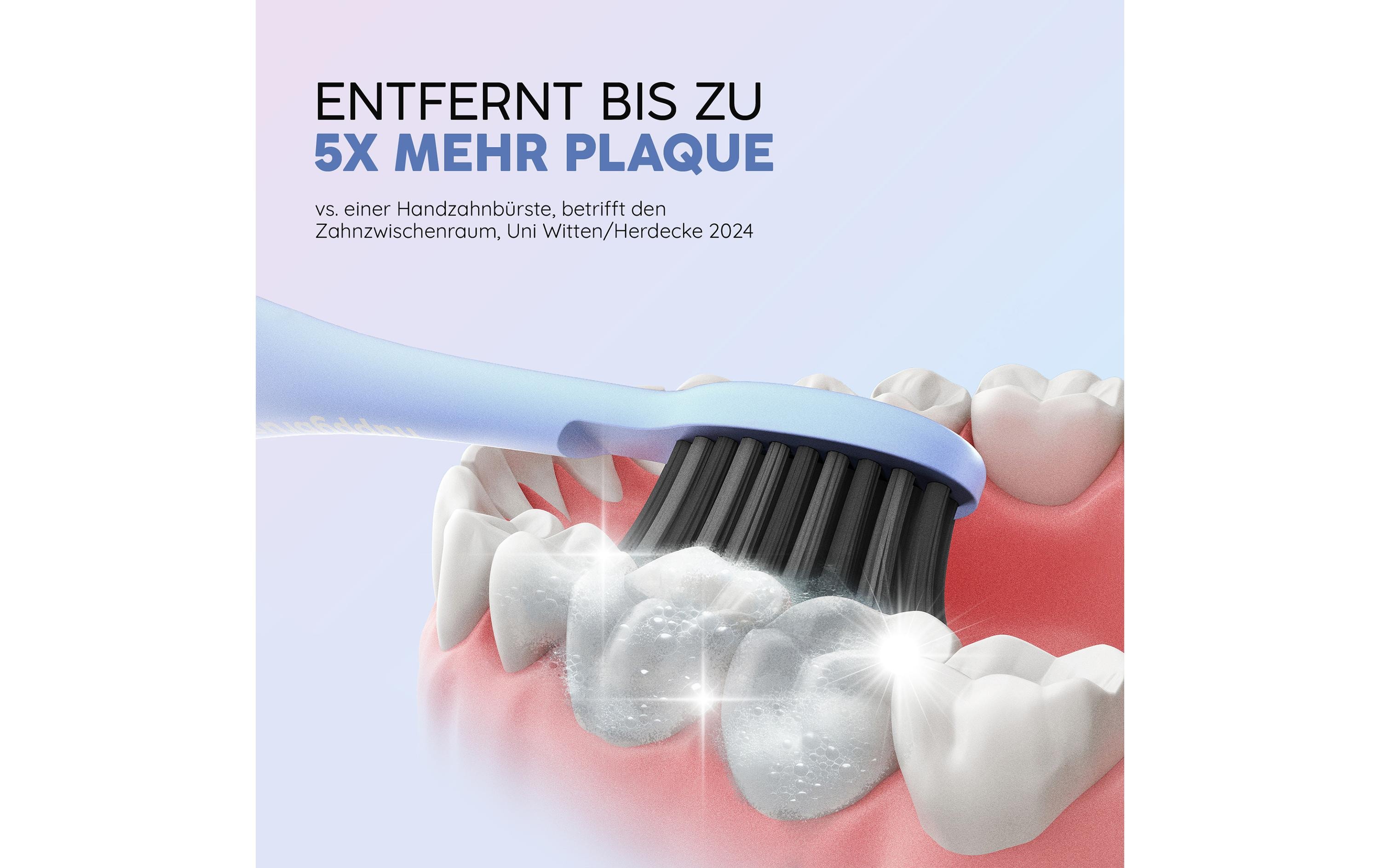 happybrush Schallzahnbürste StarterKit Eco Vibe 3 Sunrise