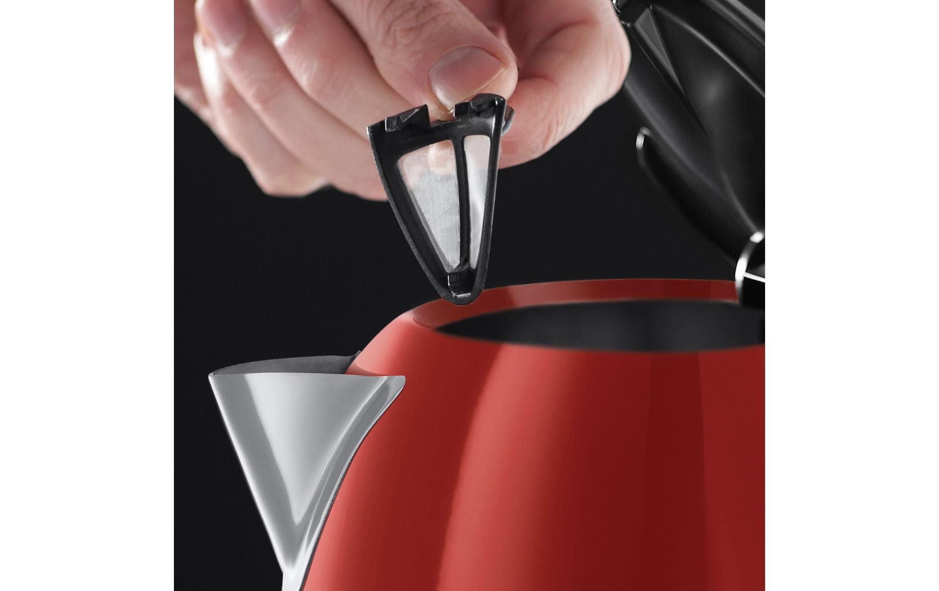 Russell Hobbs Wasserkocher 1.7 l, Rot/Schwarz