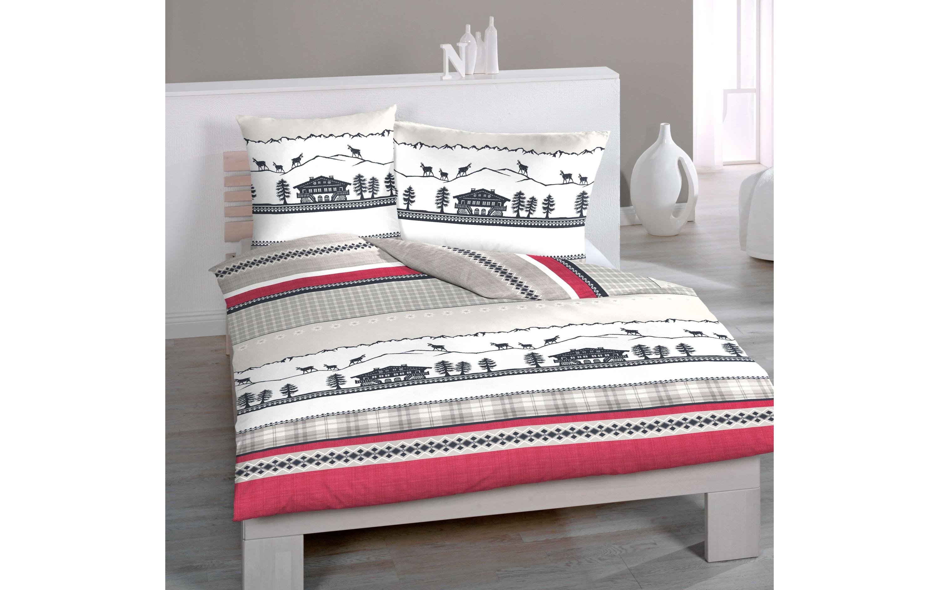 Home Fashion Duvetbezug Satin bedruckt Cosalina 160 x 210 cm