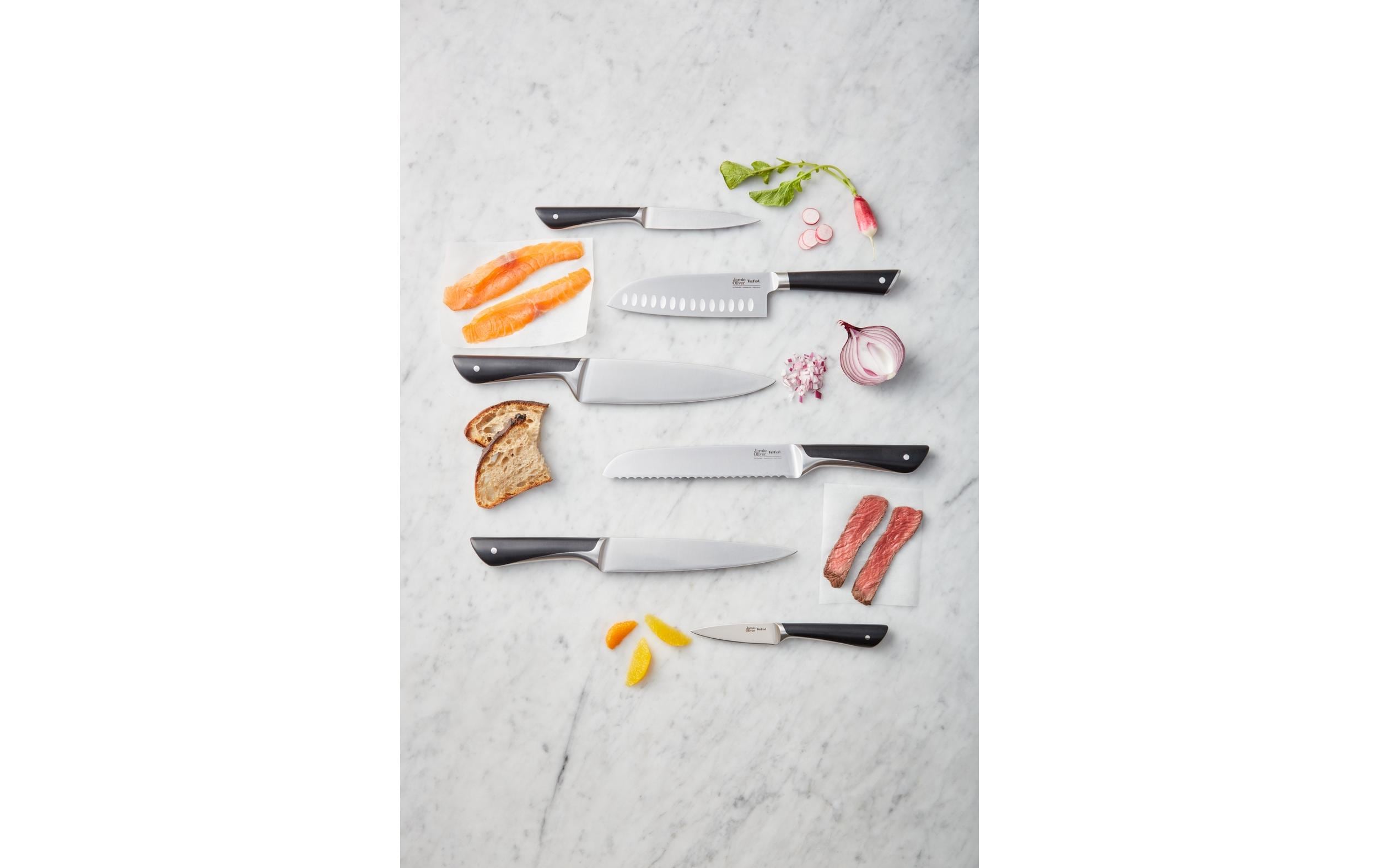 Tefal Messerblock-Set mit Messer Jamie Oliver 6-teilig, Holzart