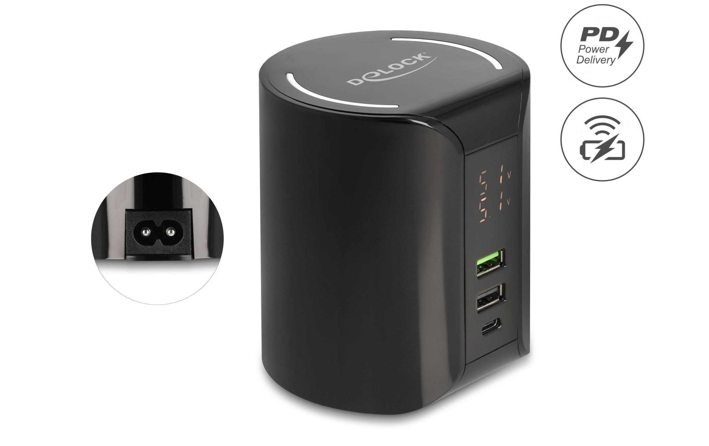 Delock Ladestation 1x USB Type-C, 2x USB Type-A mit Wireless Delock Ladestation 1x USB Type-C, 2x USB Type-A mit Wireless