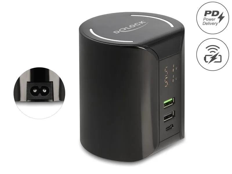 Delock Ladestation 1x USB Type-C, 2x USB Type-A mit Wireless Delock Ladestation 1x USB Type-C, 2x USB Type-A mit Wireless