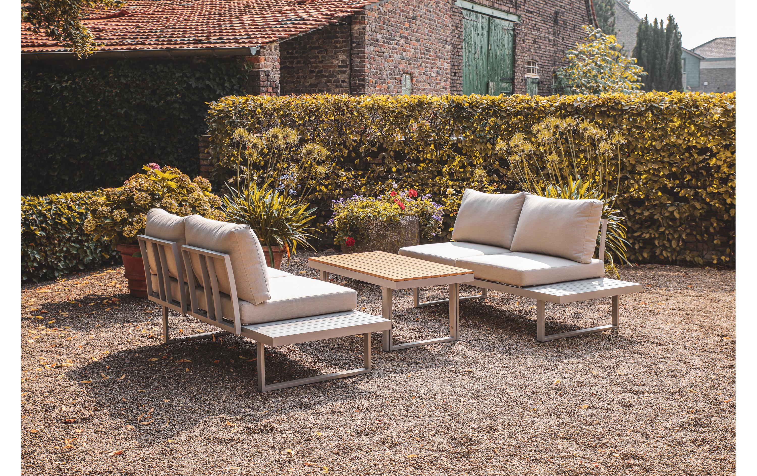 Greemotion Loungeset Aruba, Grau, 3 Sitzplätze