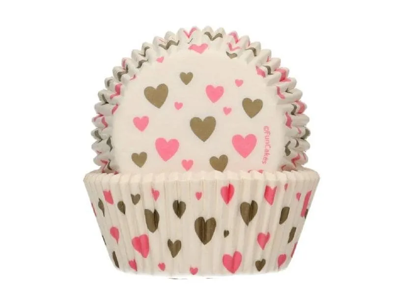 Funcakes Muffin Backform Herz 48 Stück Funcakes Muffin Backform Herz 48 Stück