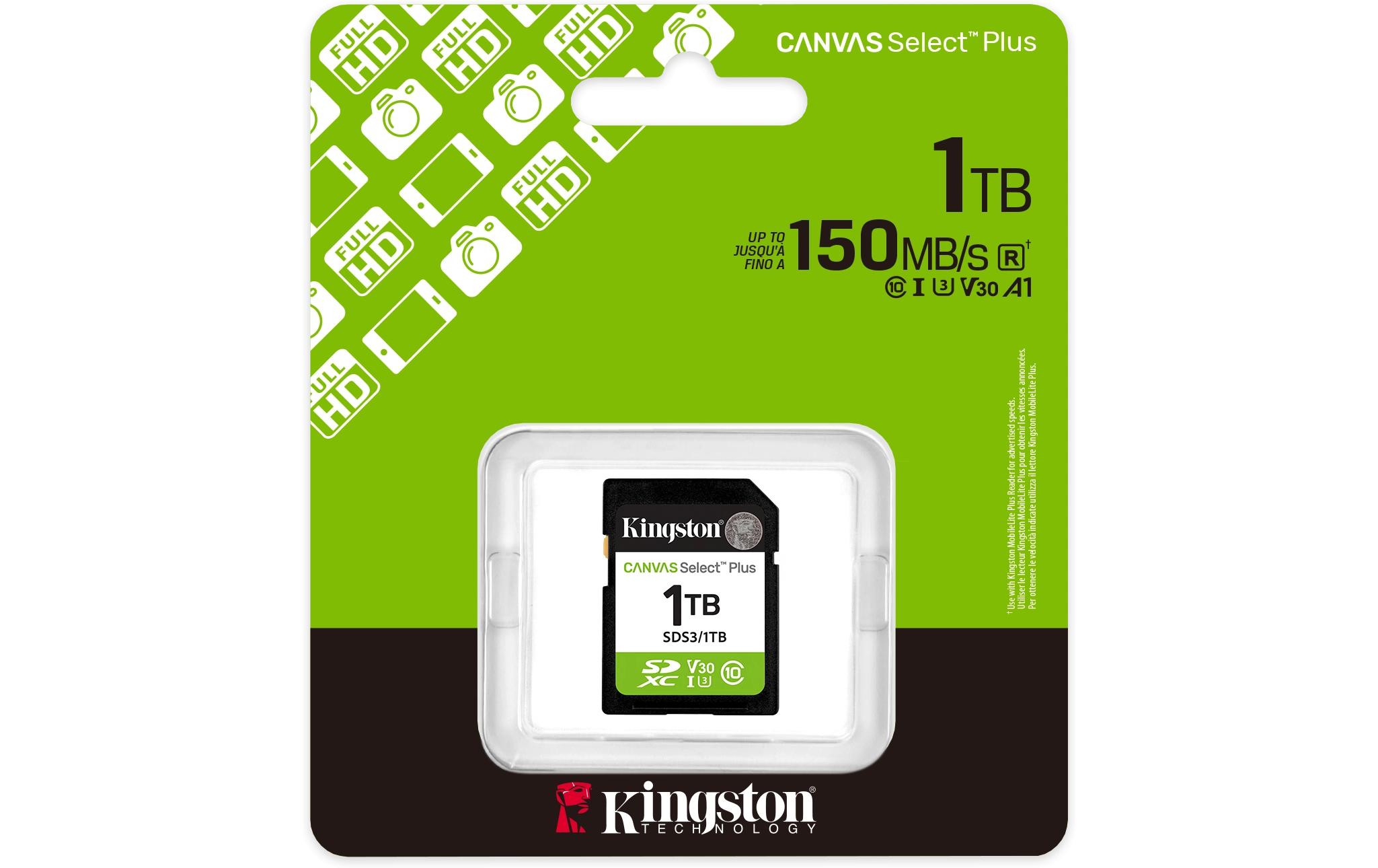 Kingston SDXC-Karte Canvas Select Plus Gen3 1000 GB
