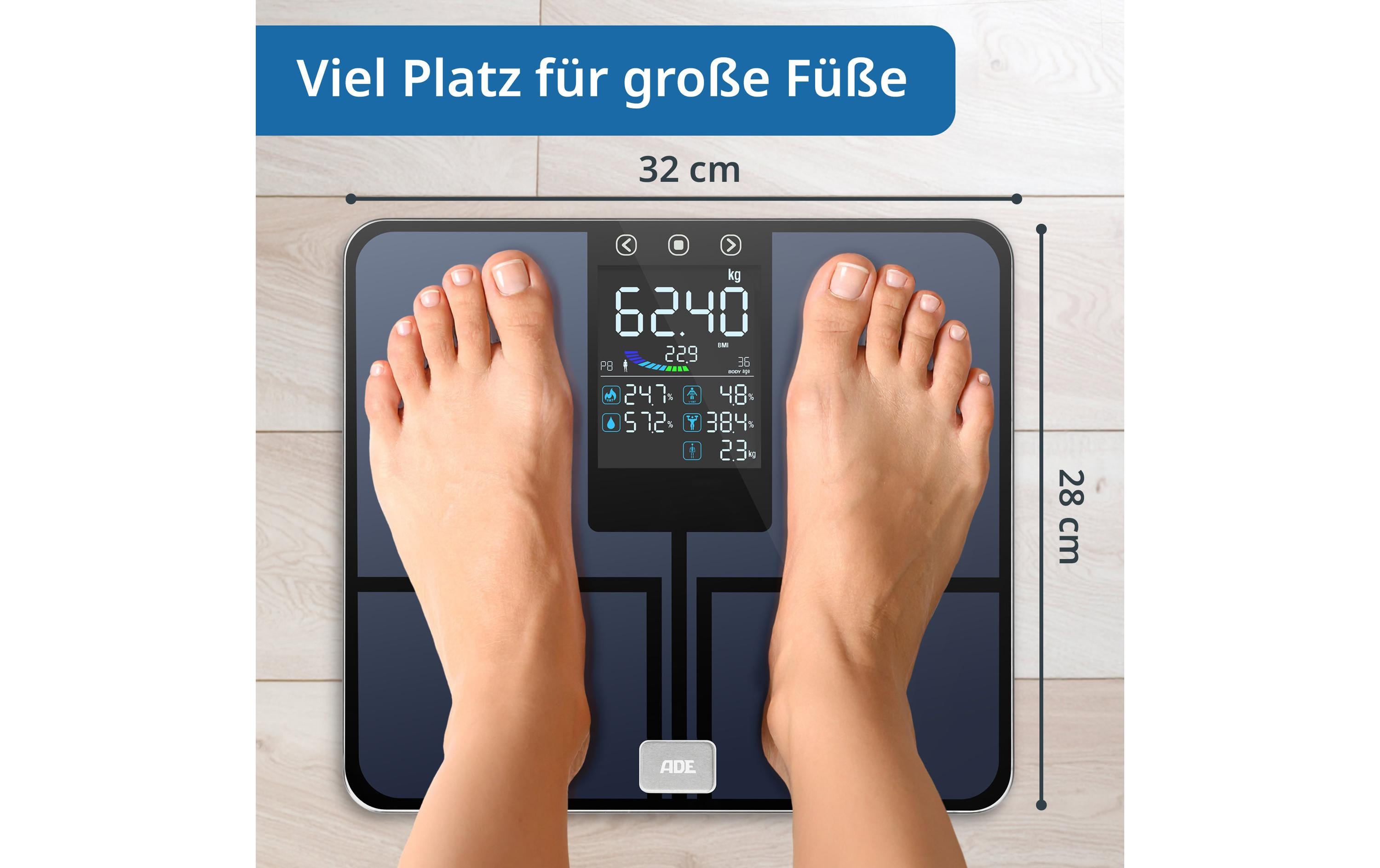 ADE Körperanalysewaage Emmy Dunkelblau