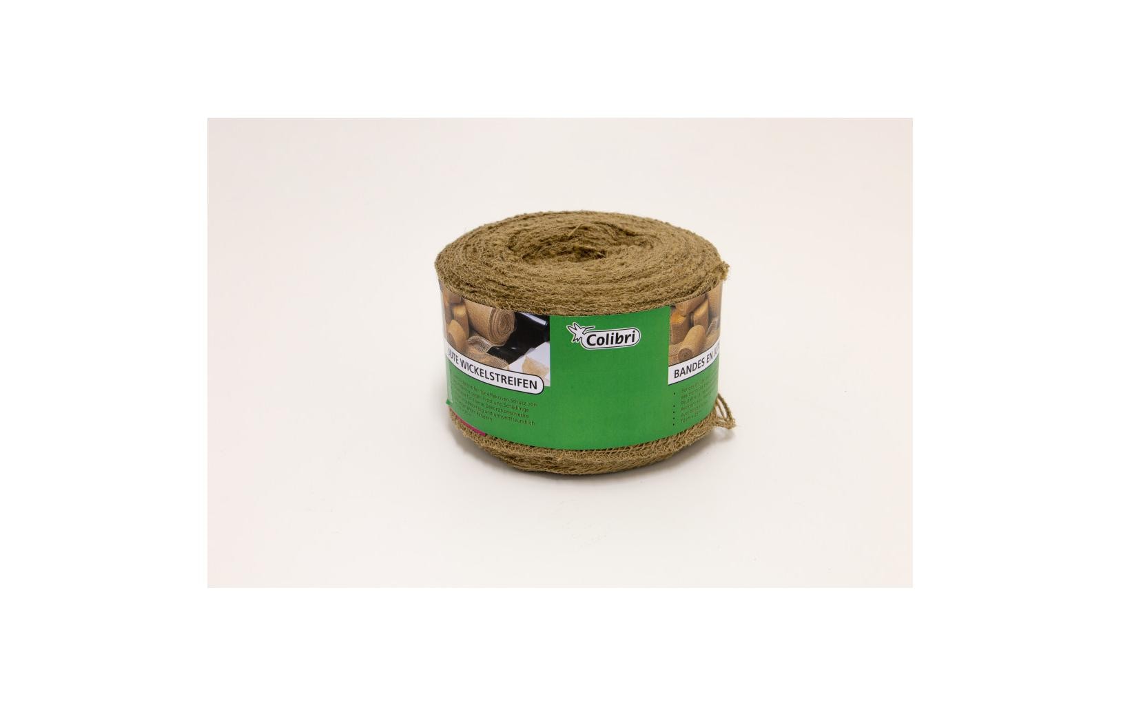 Colibri Wickelstreifen aus Jute natur, 230 g/m² 25m x 10 cm Colibri Wickelstreifen aus Jute natur, 230 g/m² 25m x 10 cm