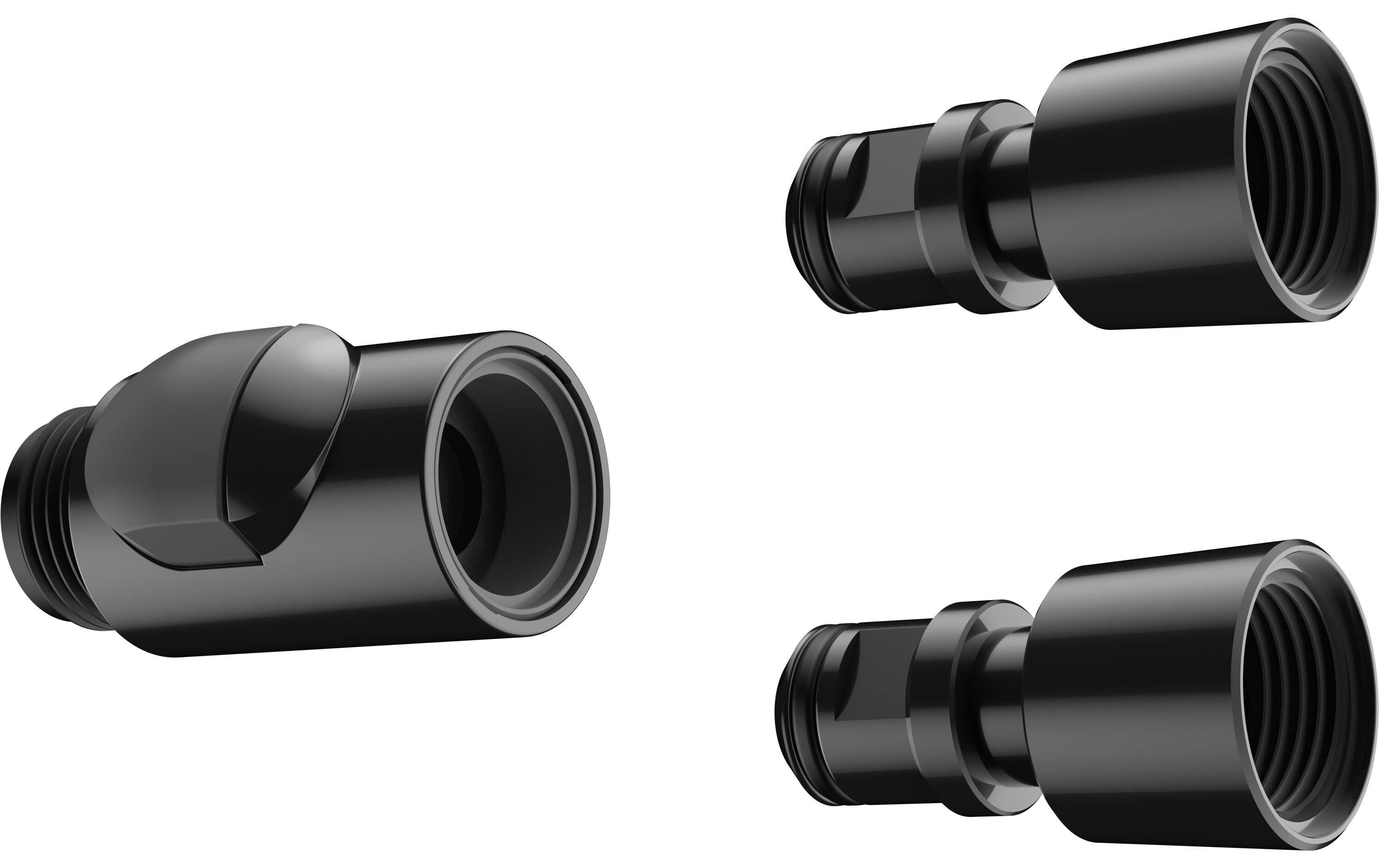 hansgrohe Schnellkupplung-Set für Duschbrausen, Schwarz hansgrohe Schnellkupplung-Set für Duschbrausen, Schwarz