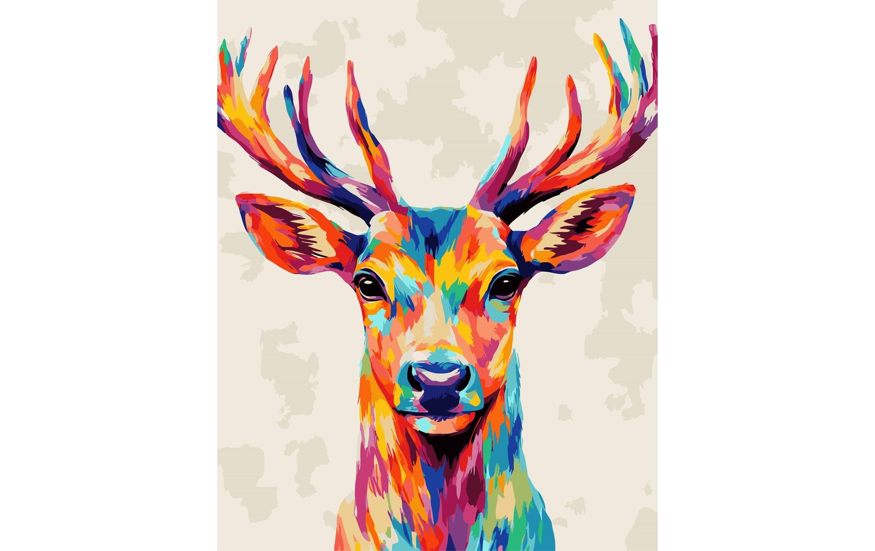 Colorelle Malen nach Zahlen Stolzer Hirsch Pop Art Colorelle Malen nach Zahlen Stolzer Hirsch Pop Art