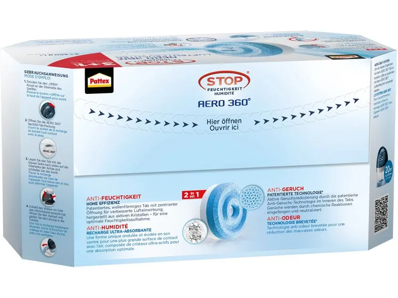 Pattex Nachfüll-Tabs Aero 360° Waterfall Freshness 2 x 450g