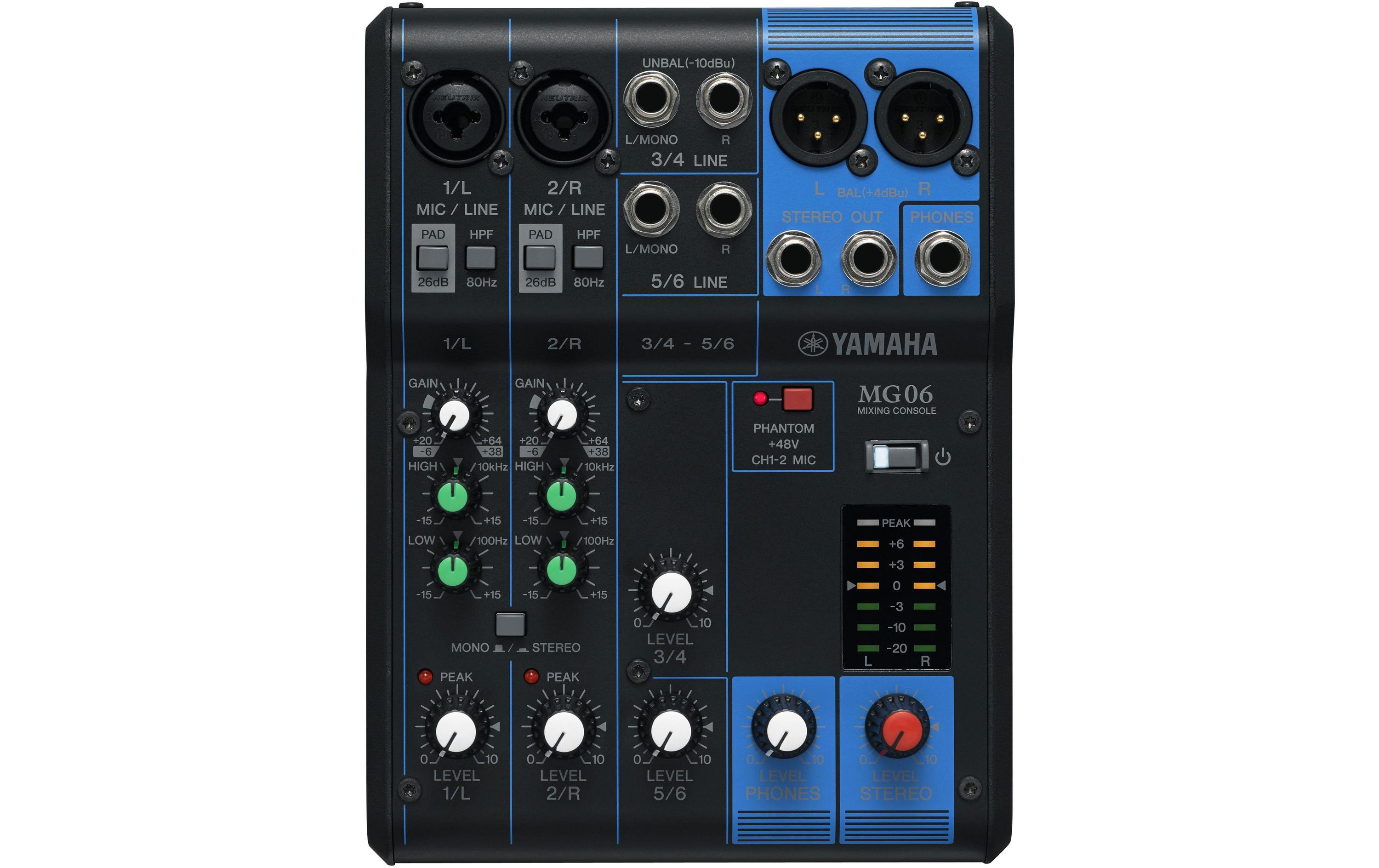 Yamaha Mischpult MG06 - 6-Kanal, analog