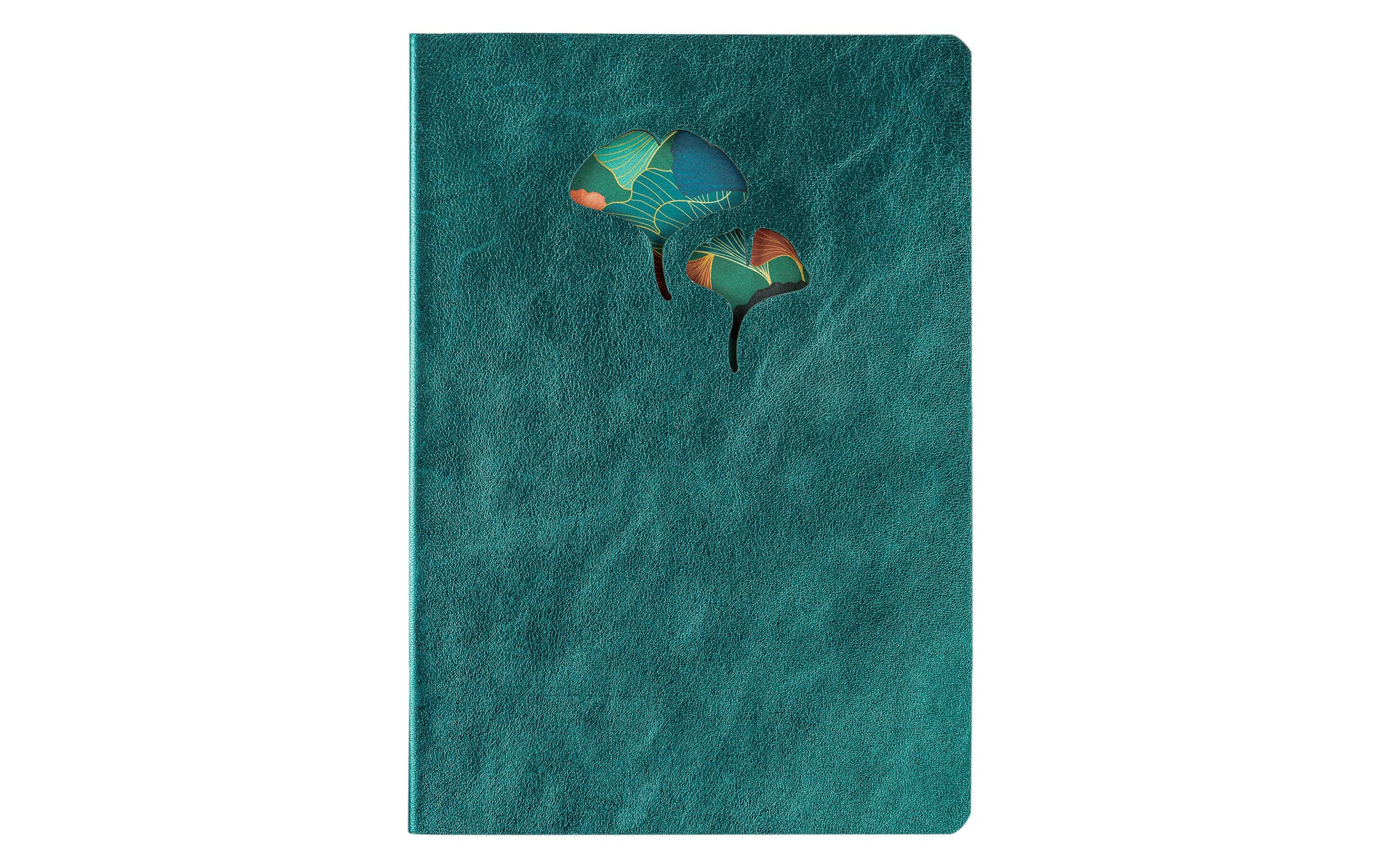 Clairefontaine Notizbuch Ginkgo assortiert, A5, Liniert, Grün