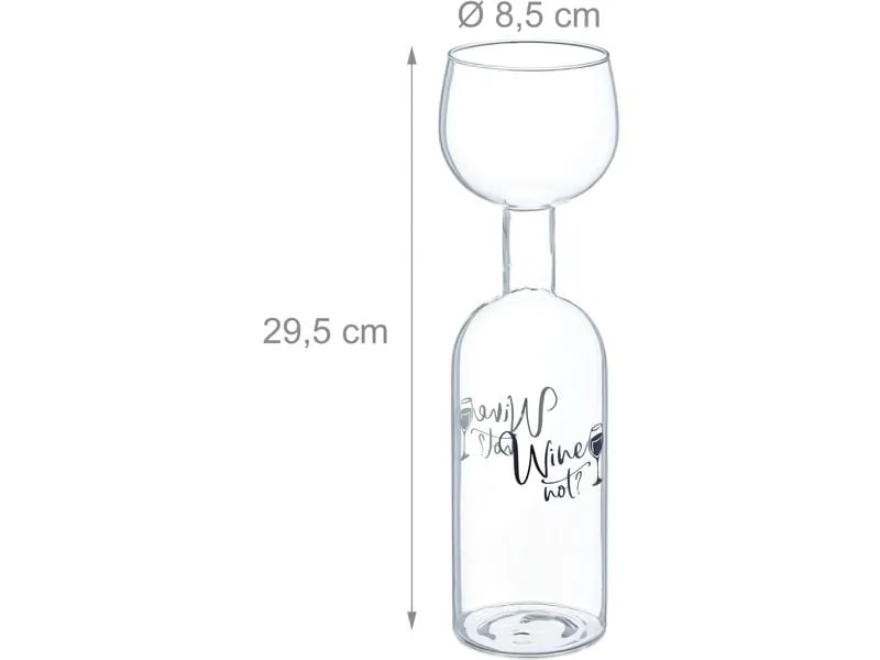 relaxdays Universal Weinglas Wine not 750 ml, 1 Stück, Transparent relaxdays Universal Weinglas Wine not 750 ml, 1 Stück, Transparent