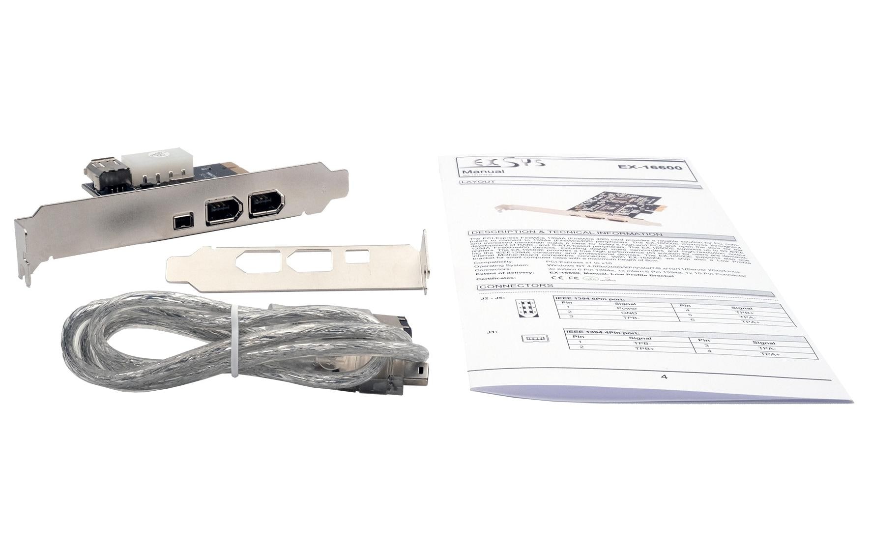 Exsys PCI-Express-Karte EX-16600