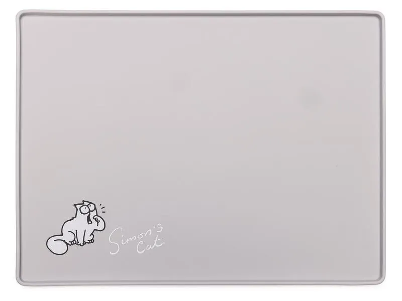 Simon's Cat Napfunterlage 40 x 30 x 1 cm, Hellgrau