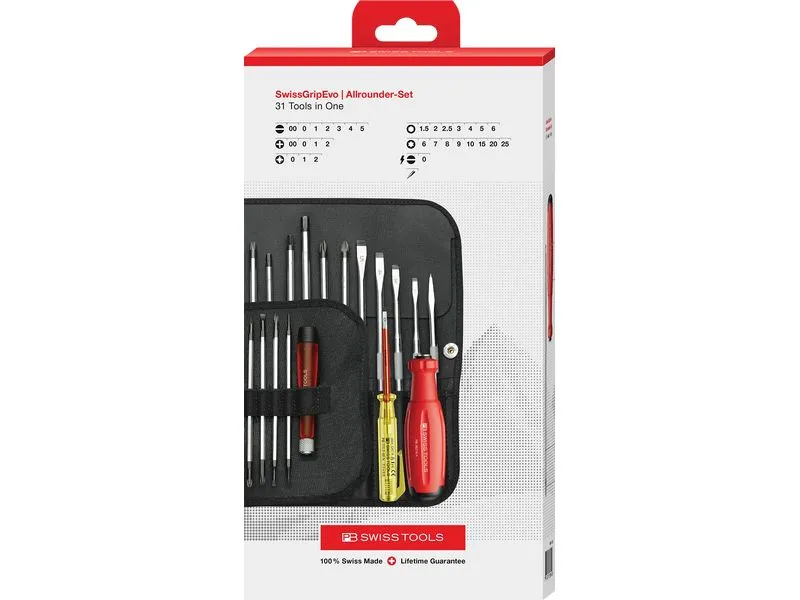 PB Swiss Tools SwissGrip Evo Allrounder-Set Rolltasche PB Swiss Tools SwissGrip Evo Allrounder-Set Rolltasche