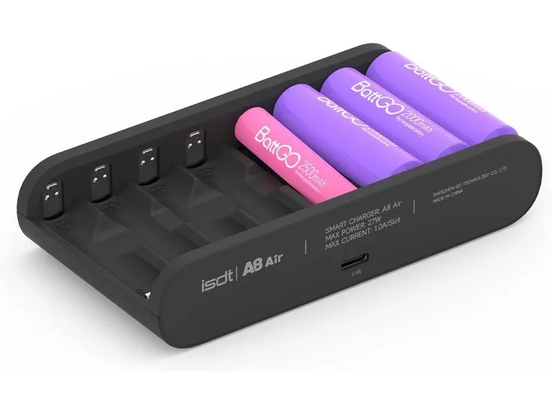 ISDT Ladegerät A8 Air USB-C, 8x AA/AAA