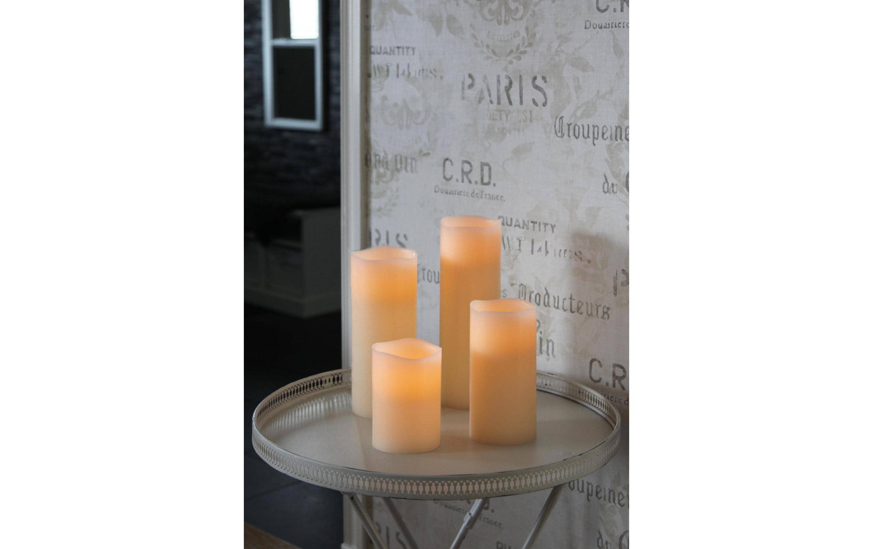 Star Trading LED-Kerze Big Ø 10 x 20 cm, Beige