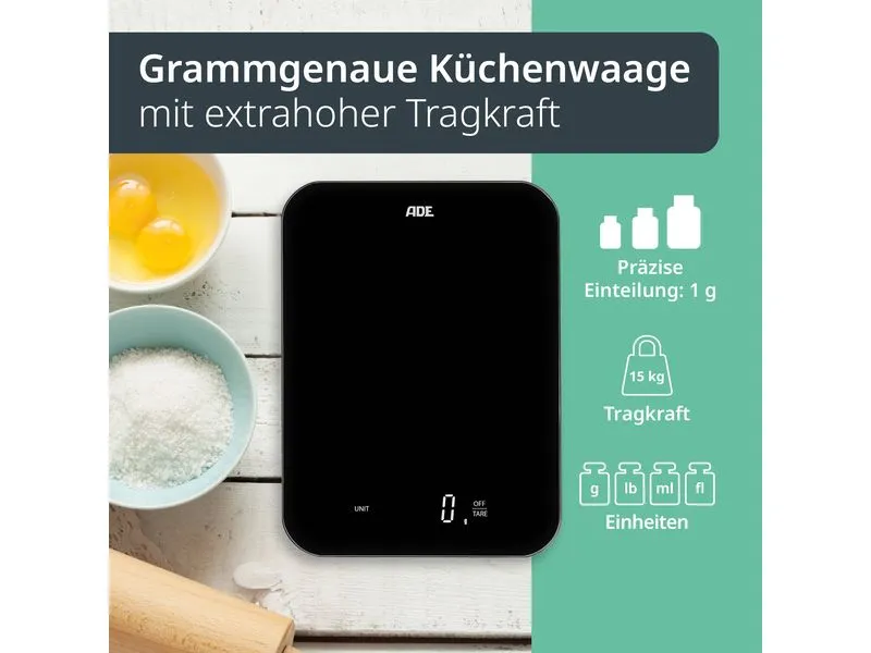 ADE Küchenwaage Tessa KE2301-1 Schwarz