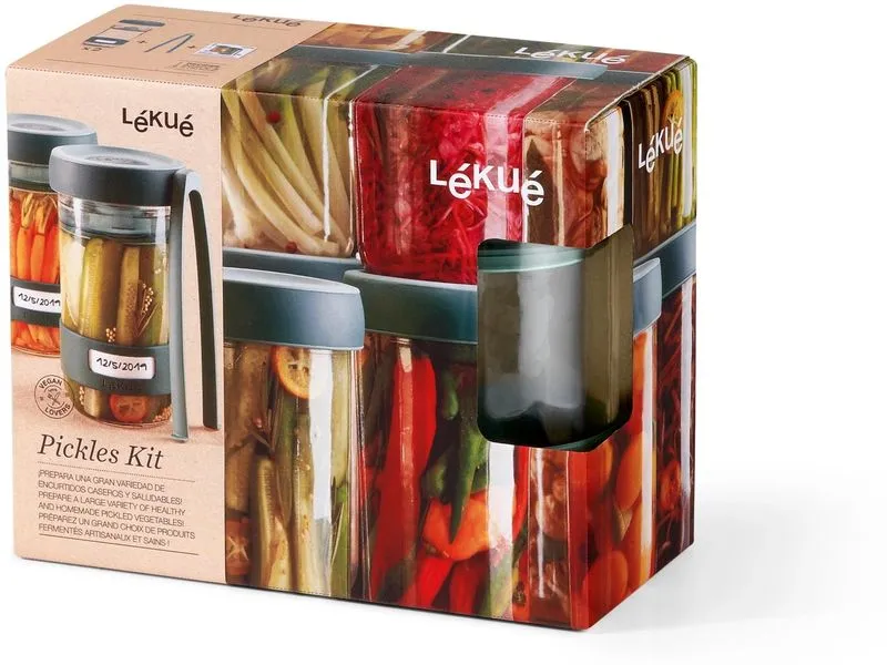 Lékué Fermentationsglas 700 ml, Glas, Blau, 2 Stück Lékué Fermentationsglas 700 ml, Glas, Blau, 2 Stück