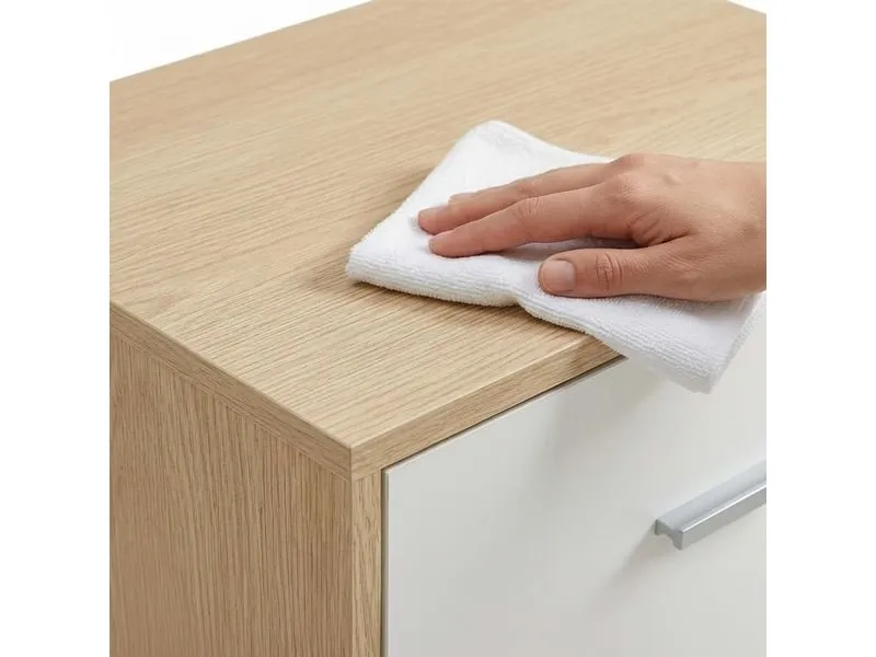relaxdays Nachttisch 39 x 41 cm, Weiss/Braun , 2er Set relaxdays Nachttisch 39 x 41 cm, Weiss/Braun , 2er Set