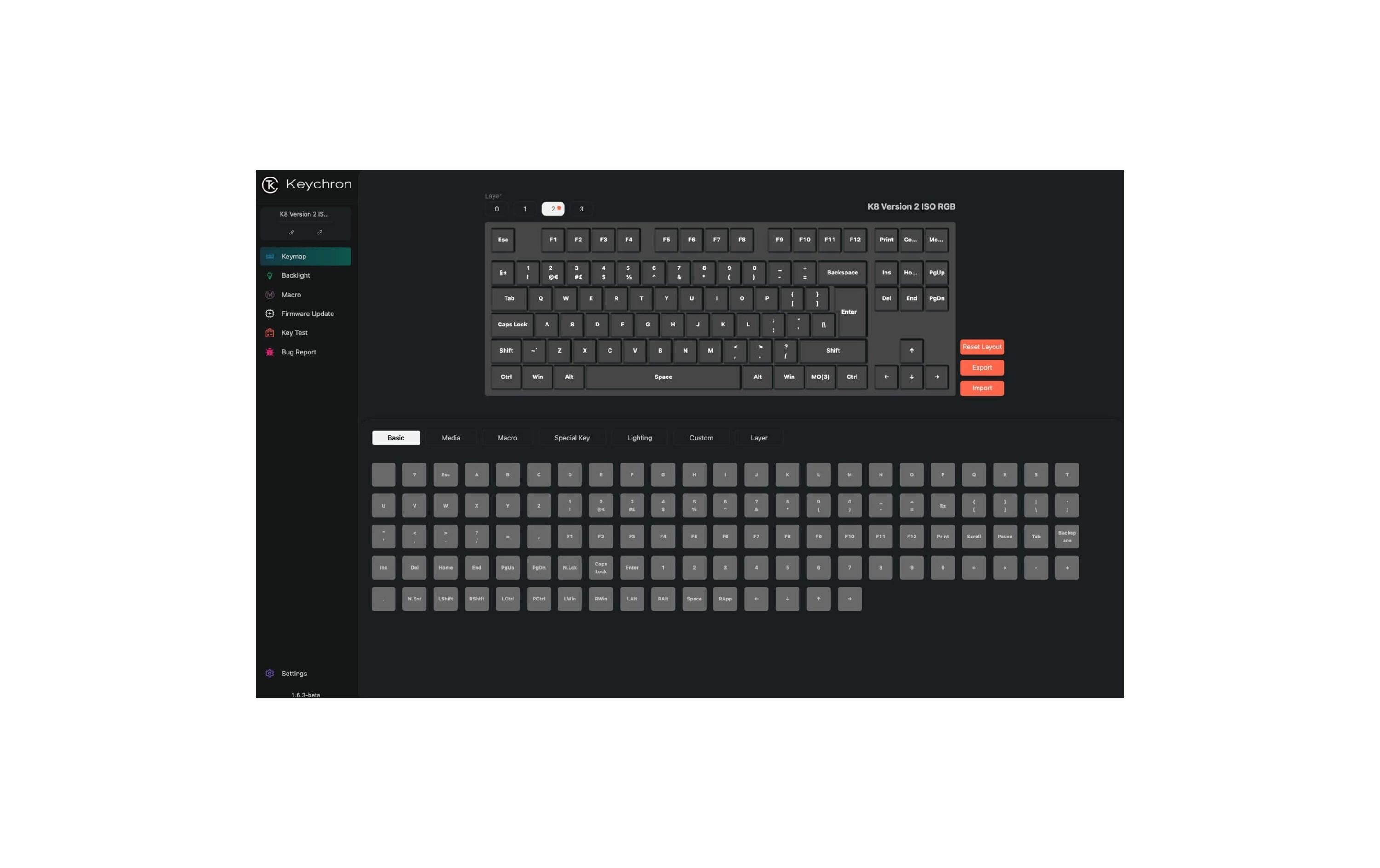 Keychron Gaming-Tastatur K8 QMK Version 2 Brown Switch