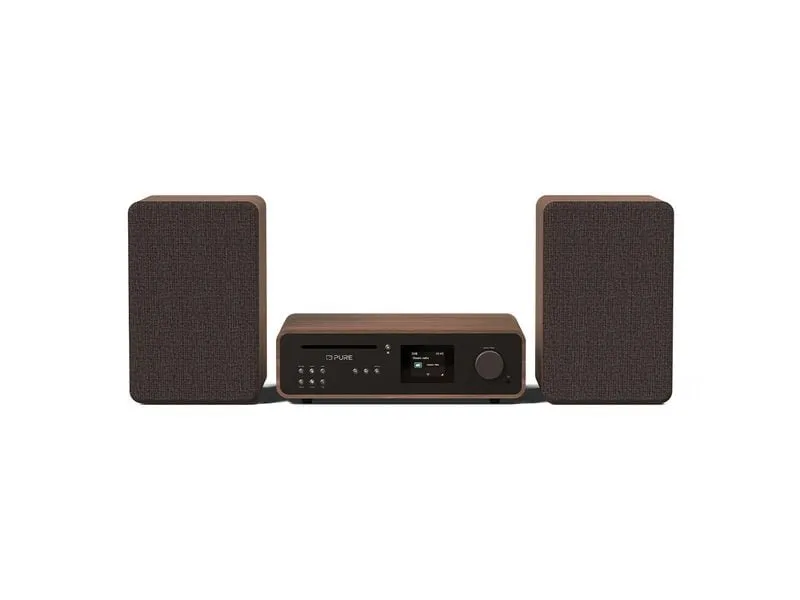 Pure Micro-HiFi Anlage Classic Stereo Schwarz/Walnuss