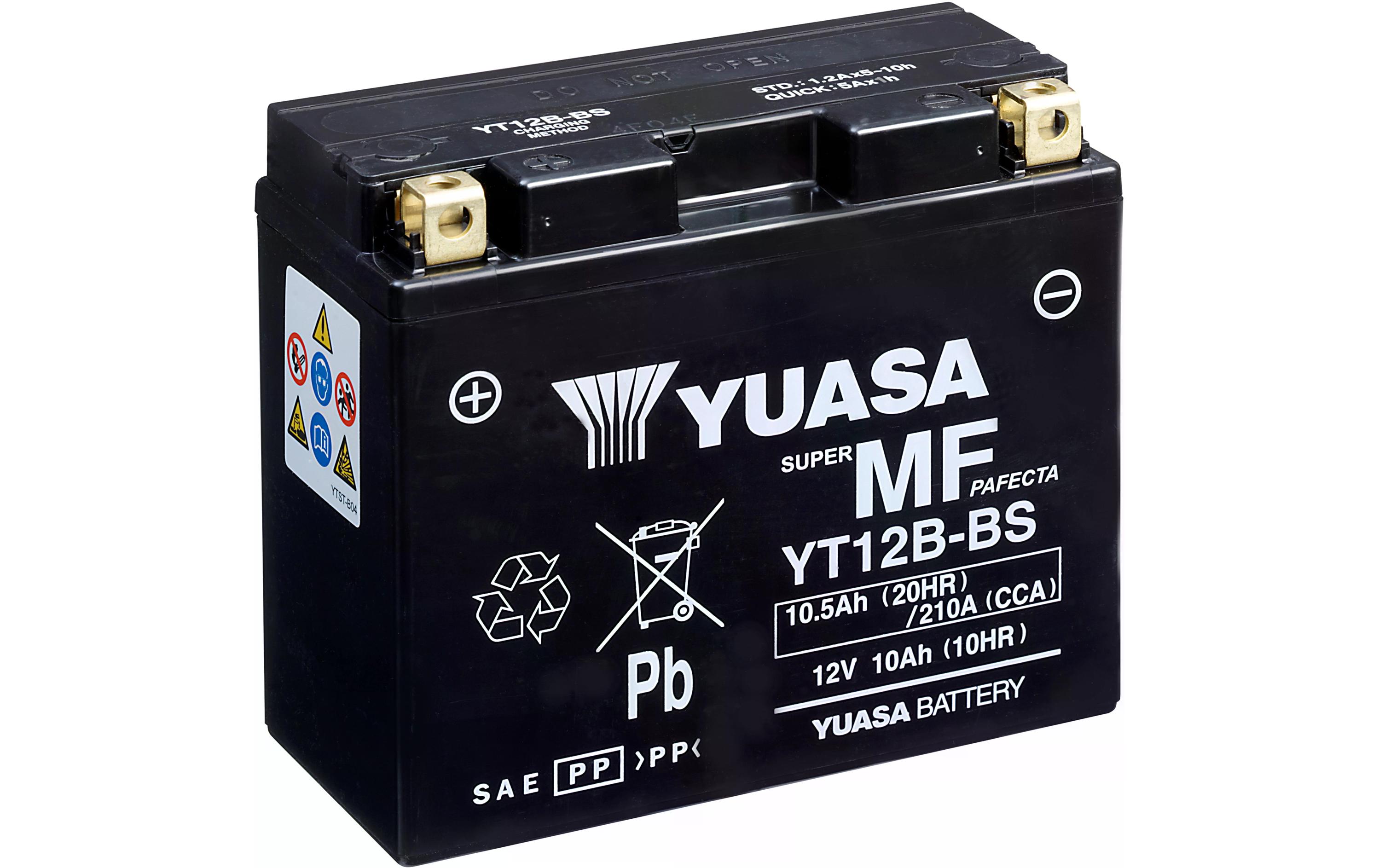 YUASA Motorradbatterie AGM 12V/10.5Ah/210A