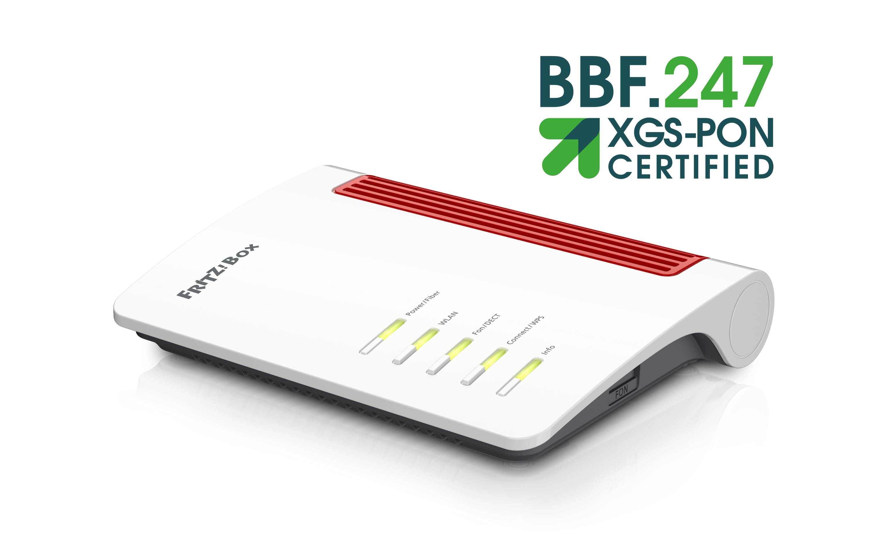 AVM XGS-PON Fiber-Router FRITZ!Box 5530 mit XGS-PON SFP
