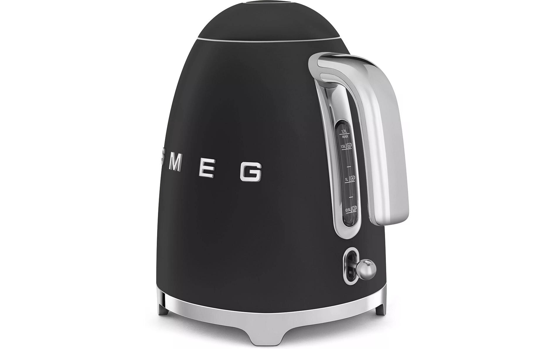 SMEG Wasserkocher 50's Style KLF03BLMEU 1.7 l, Schwarz matt