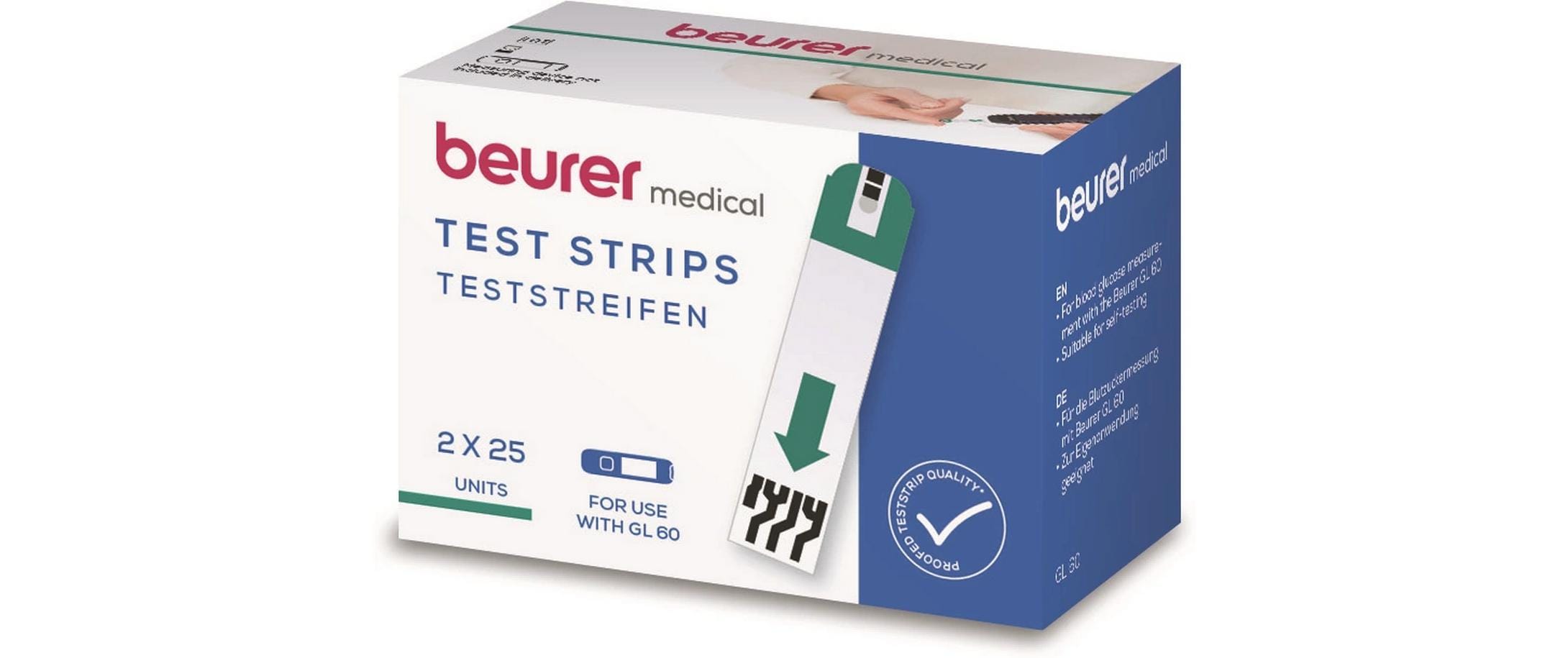 Beurer Teststreifen zu GL 60, 50 Stück