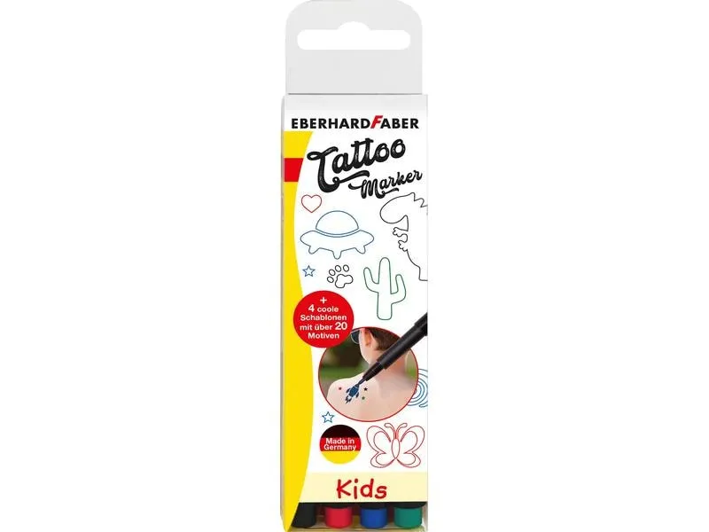 Eberhard Faber Tattoostift Set Kids, 4 Stück
