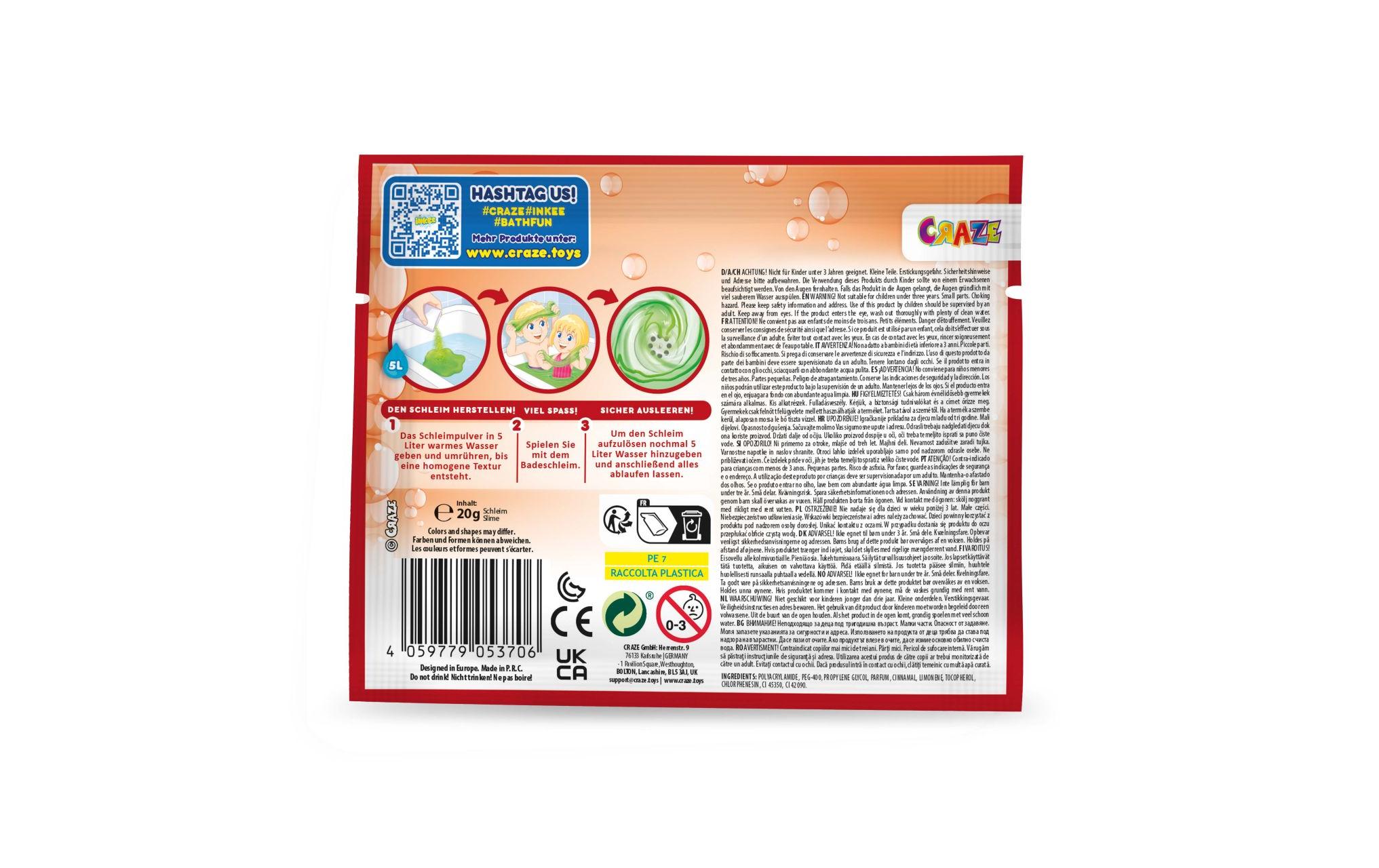 Craze Badespass Inkee Bade-Glibber-Schleim Mix assortiert