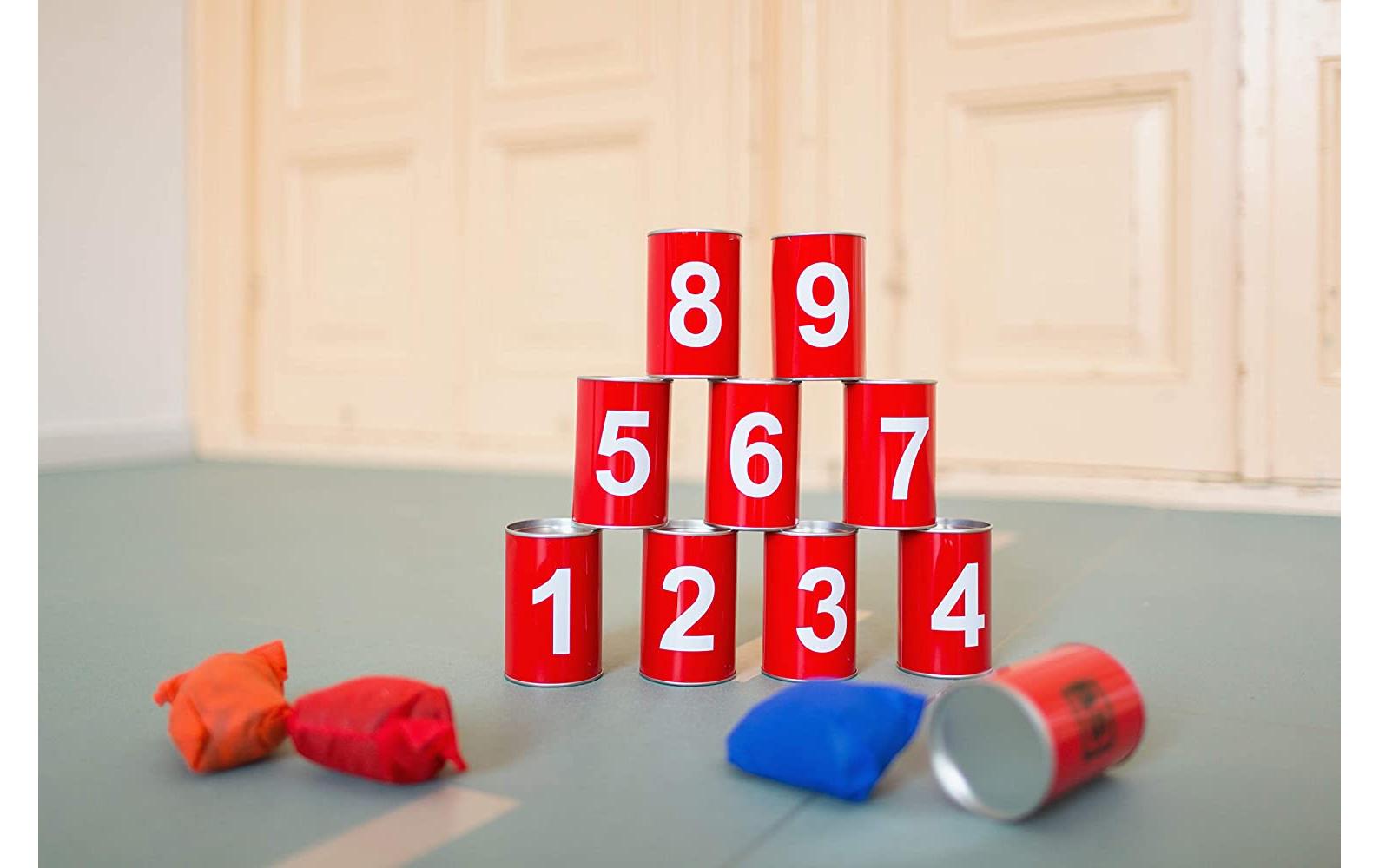 BS Toys Wurfspiel Büchsenwerfen rot mit Zahlen