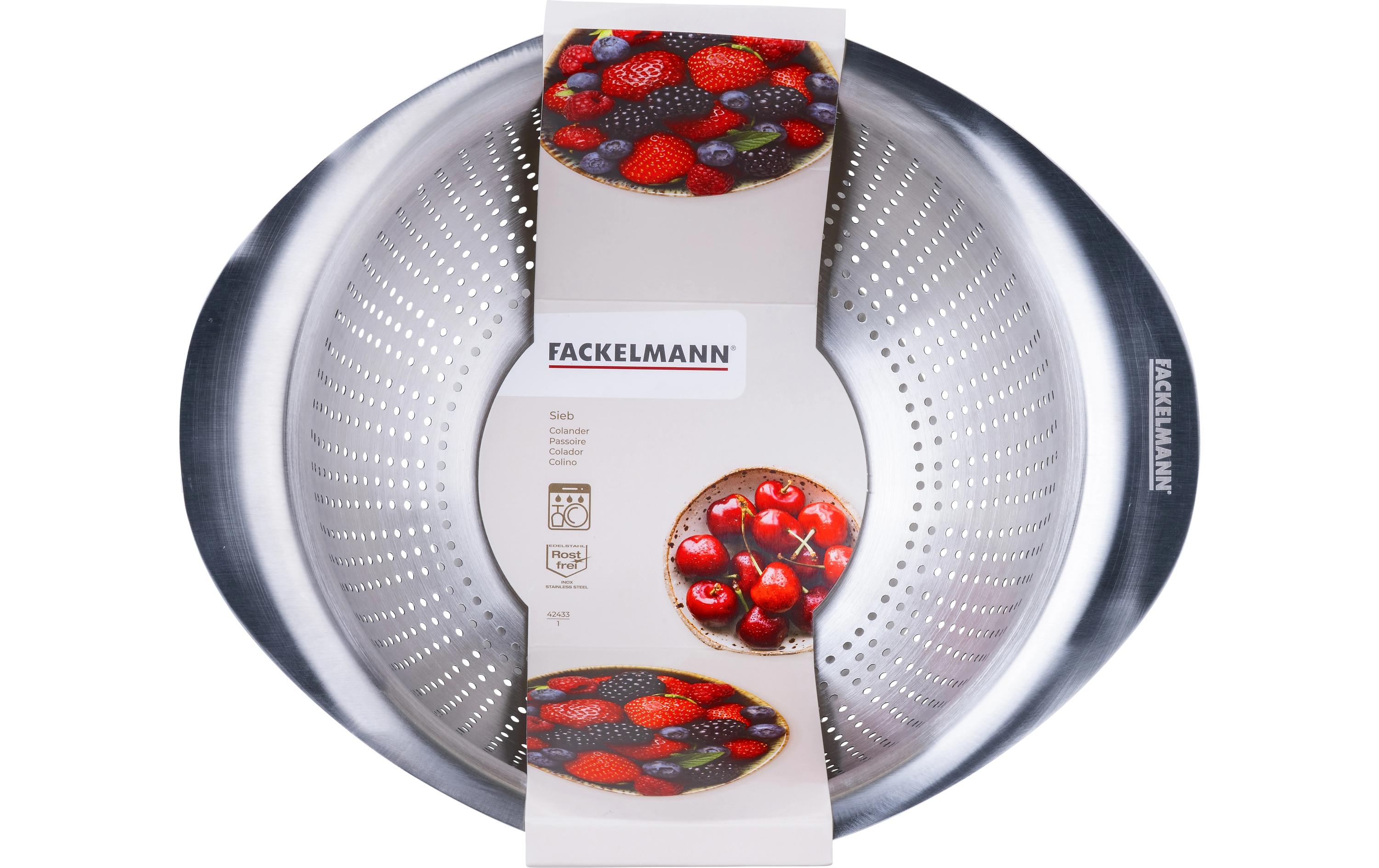 Fackelmann Abtropfsieb 23 cm, Edelstahl