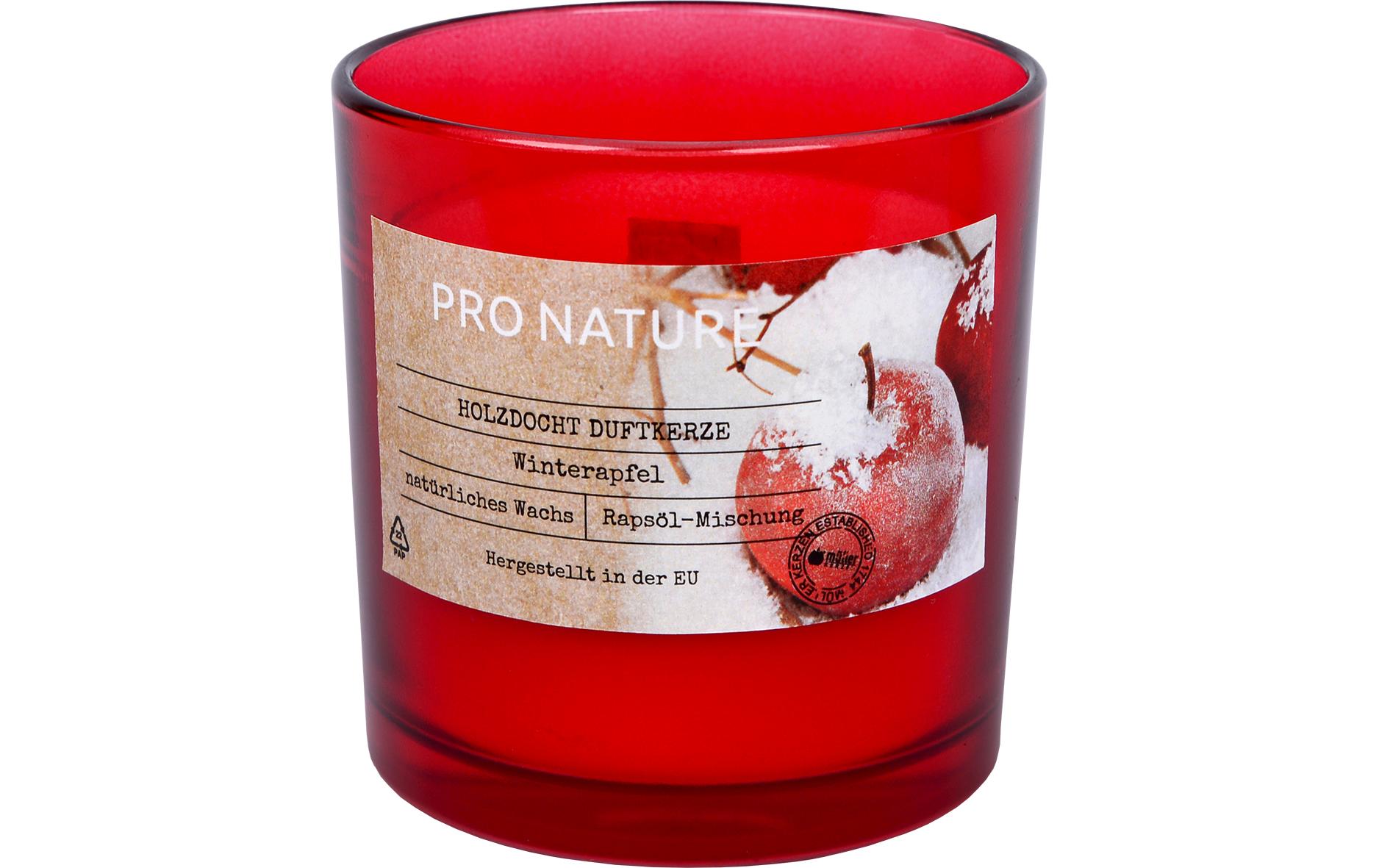 müller Kerzen Kerzenglas PRO NATURE Rot