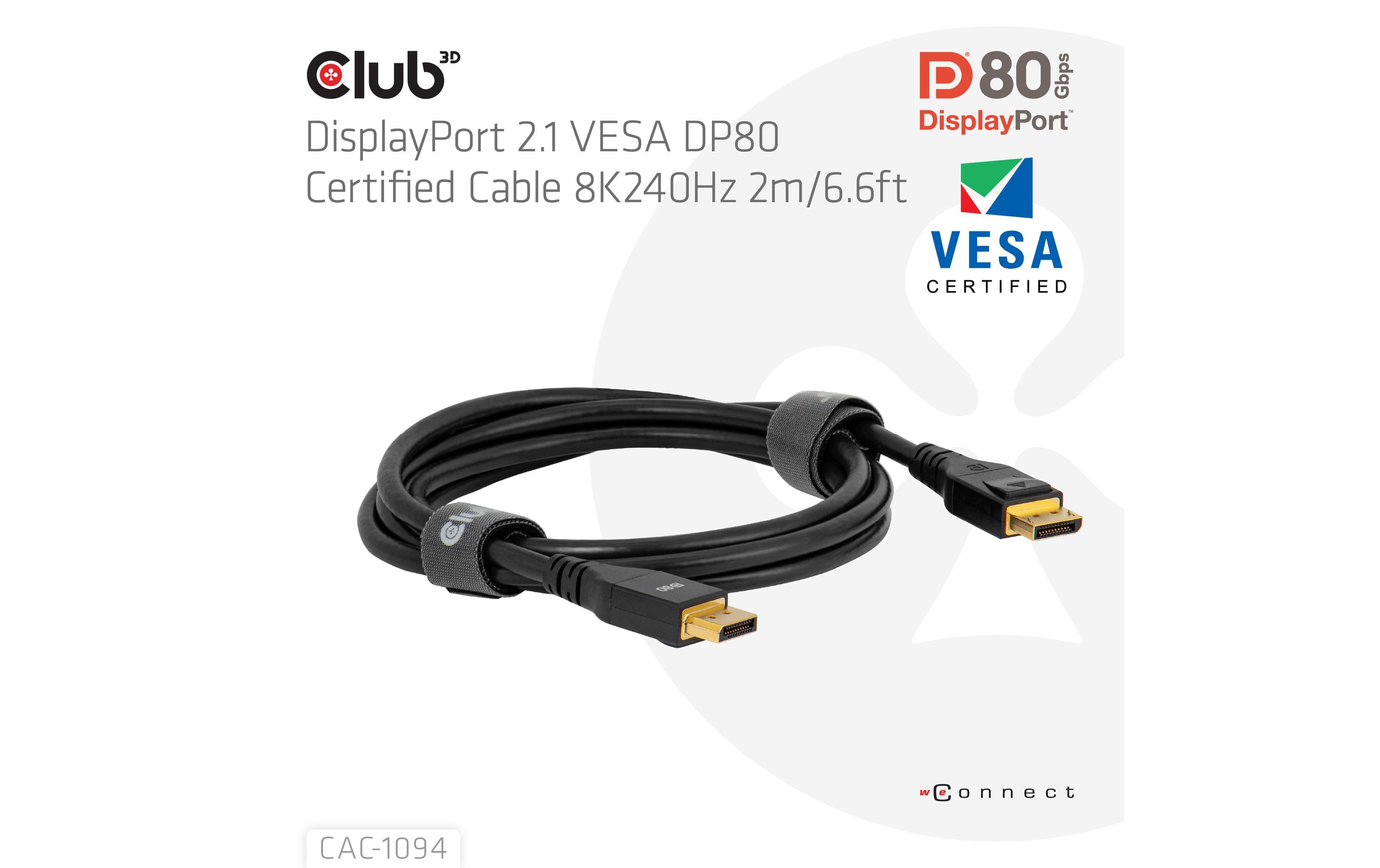 Club 3D Kabel CAC-1094 DisplayPort - DisplayPort, 2 m