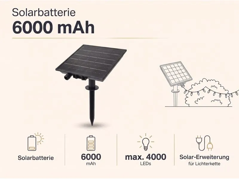 COCON Solarpanel mit Batterie, 6000 mAh COCON Solarpanel mit Batterie, 6000 mAh