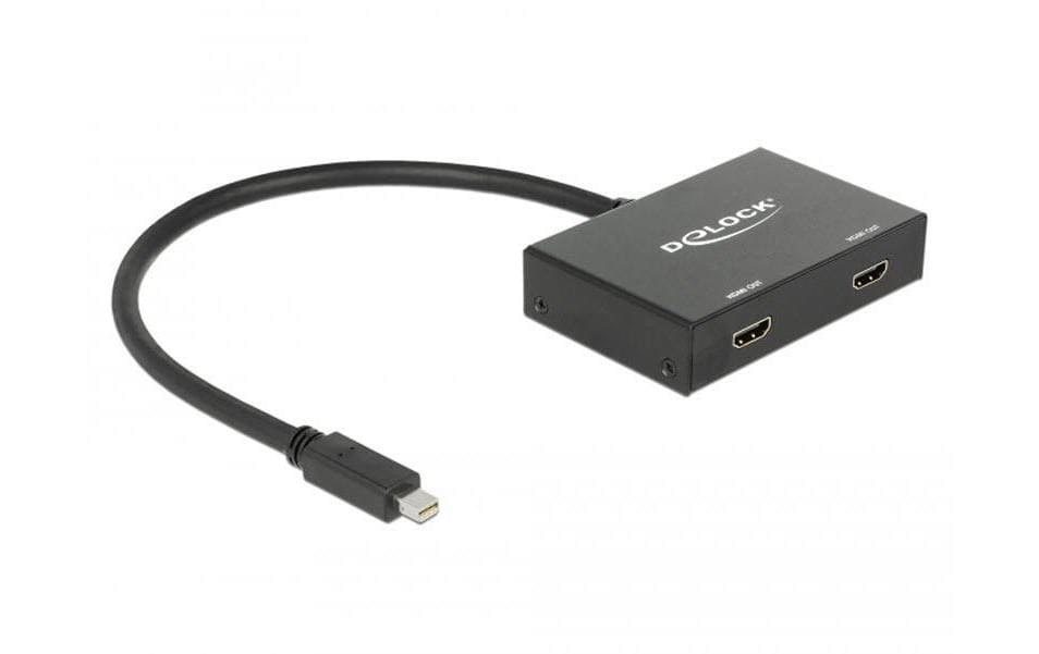 Delock 2-Port Signalsplitter Mini-DP - 2x HDMI Delock 2-Port Signalsplitter Mini-DP - 2x HDMI