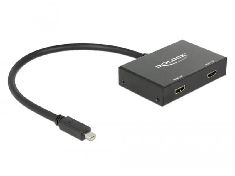 Delock 2-Port Signalsplitter Mini-DP - 2x HDMI Delock 2-Port Signalsplitter Mini-DP - 2x HDMI