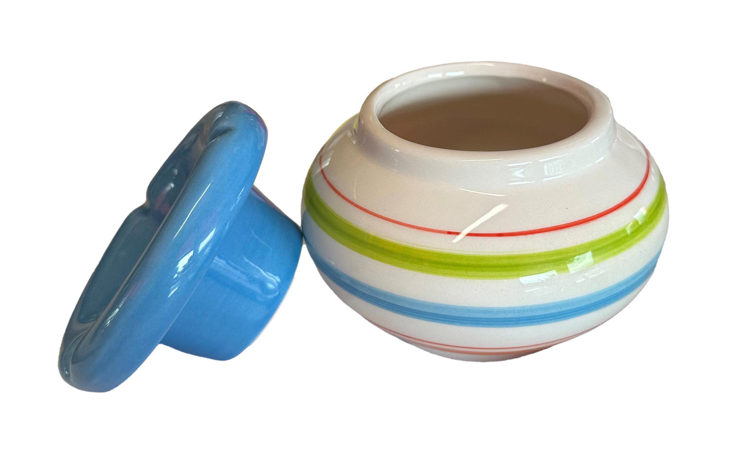 Dameco Aschenbecher gestreift, Mehrfarbig