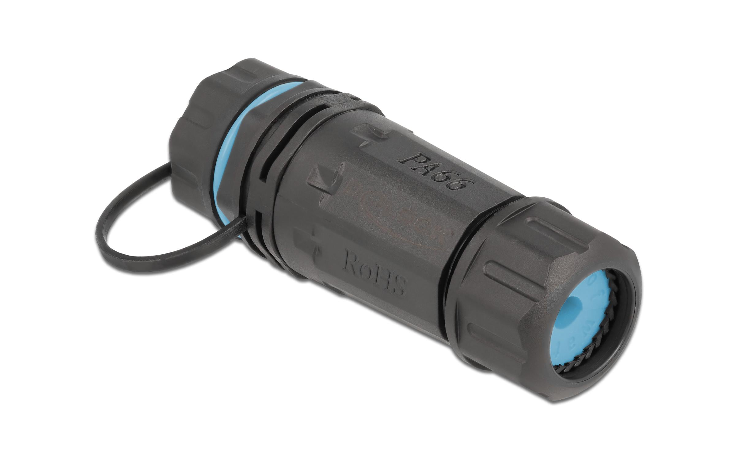 Delock Kupplung RJ-45, Cat.6A, Blau, wasserfest, 1 Stück