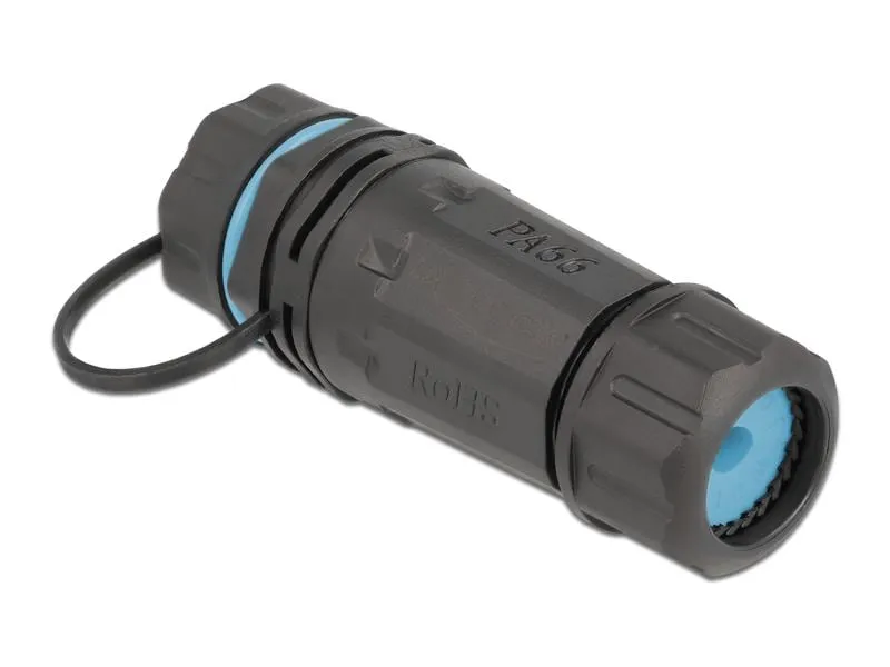 Delock Kupplung RJ-45, Cat.6A, Blau, wasserfest, 1 Stück Delock Kupplung RJ-45, Cat.6A, Blau, wasserfest, 1 Stück