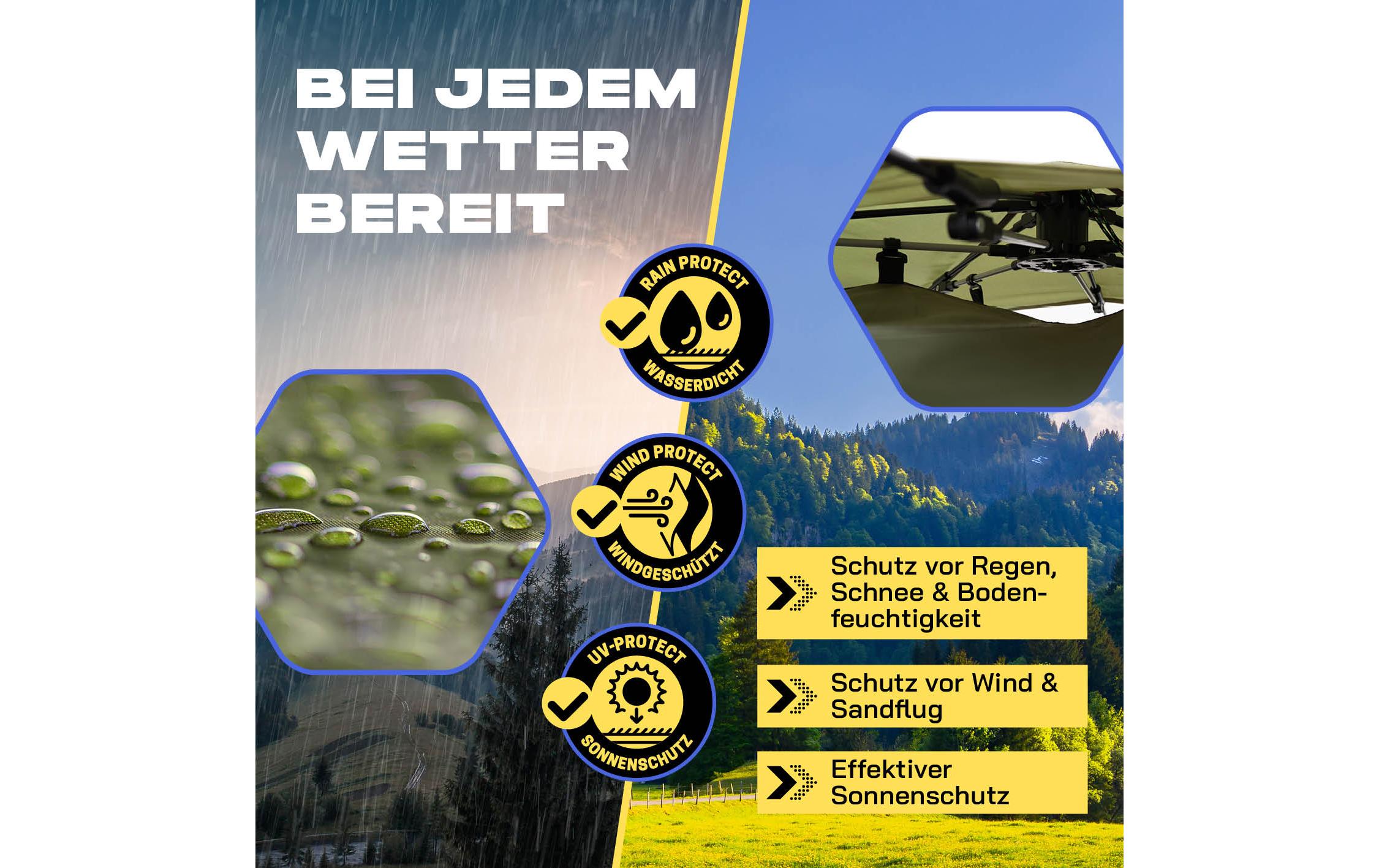 Where tomorrow Pop-Up-Zelt Drei Personen - Grün