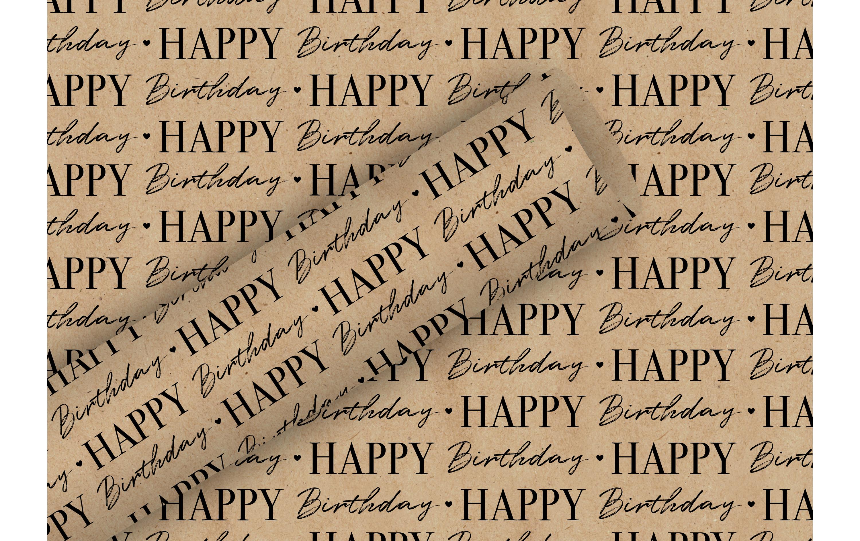 Braun + Company Geschenkpapier By Nature Graphic Birthday 2 m x 70 cm