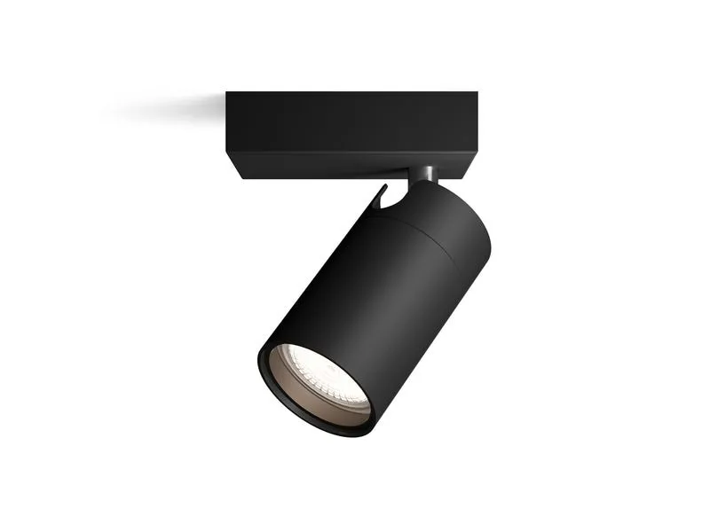 Philips Aufbauspot Idris GU10, IP44 Schwarz, ohne Leuchtmittel