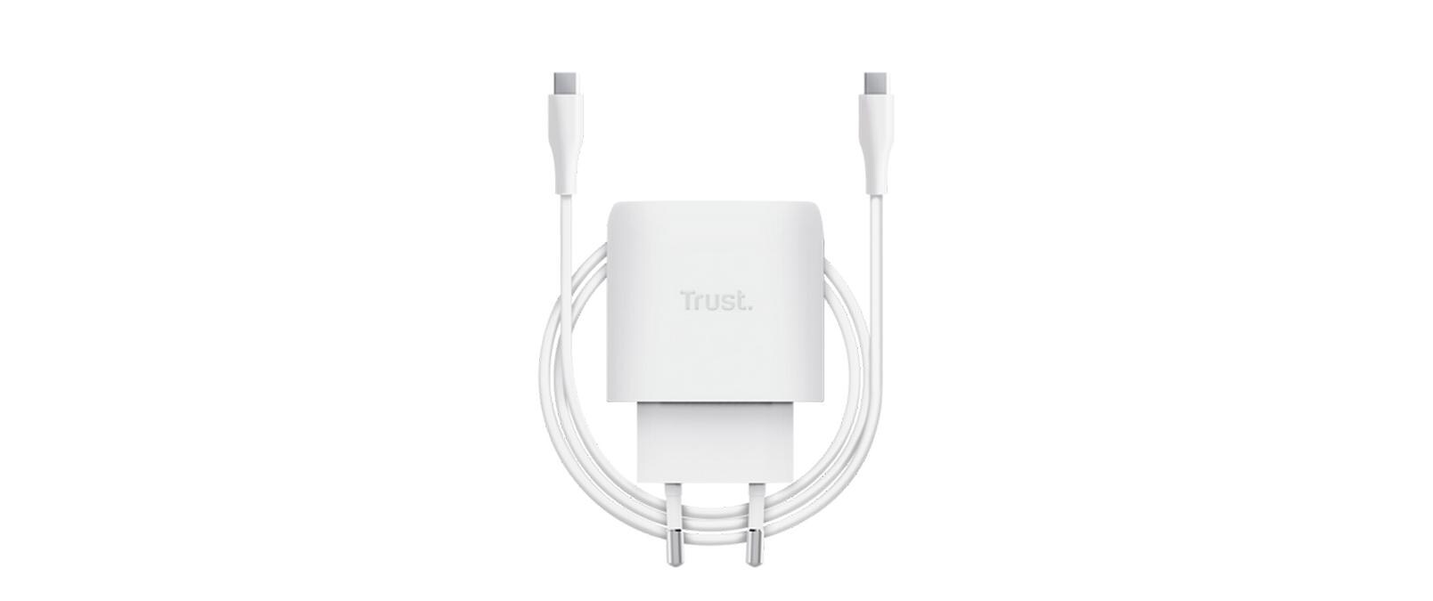 Trust USB-Wandladegerät Maxo USB-C-GaN 45 W Weiss