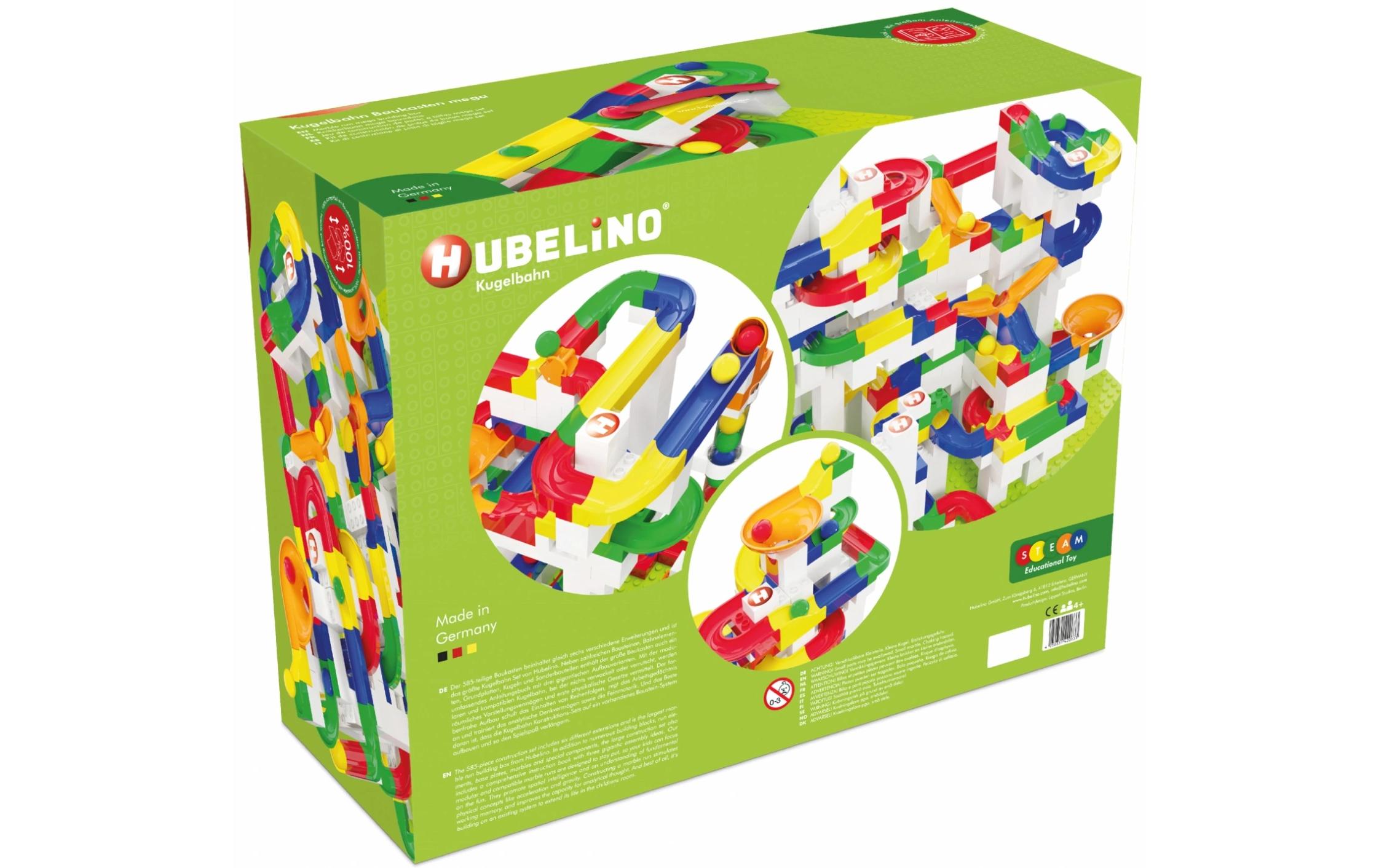 Hubelino Kugelbahn Baukasten Mega 585 Teile